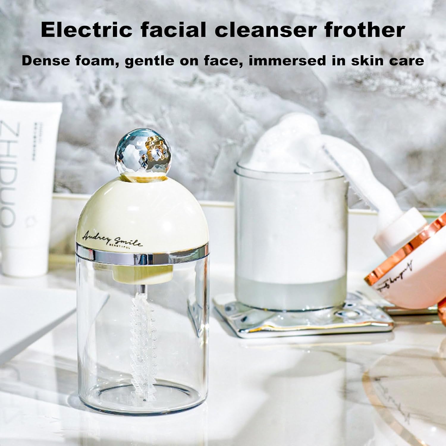 Touchless Soap Dispenser with Foaming Waterproof Durable 500ml White