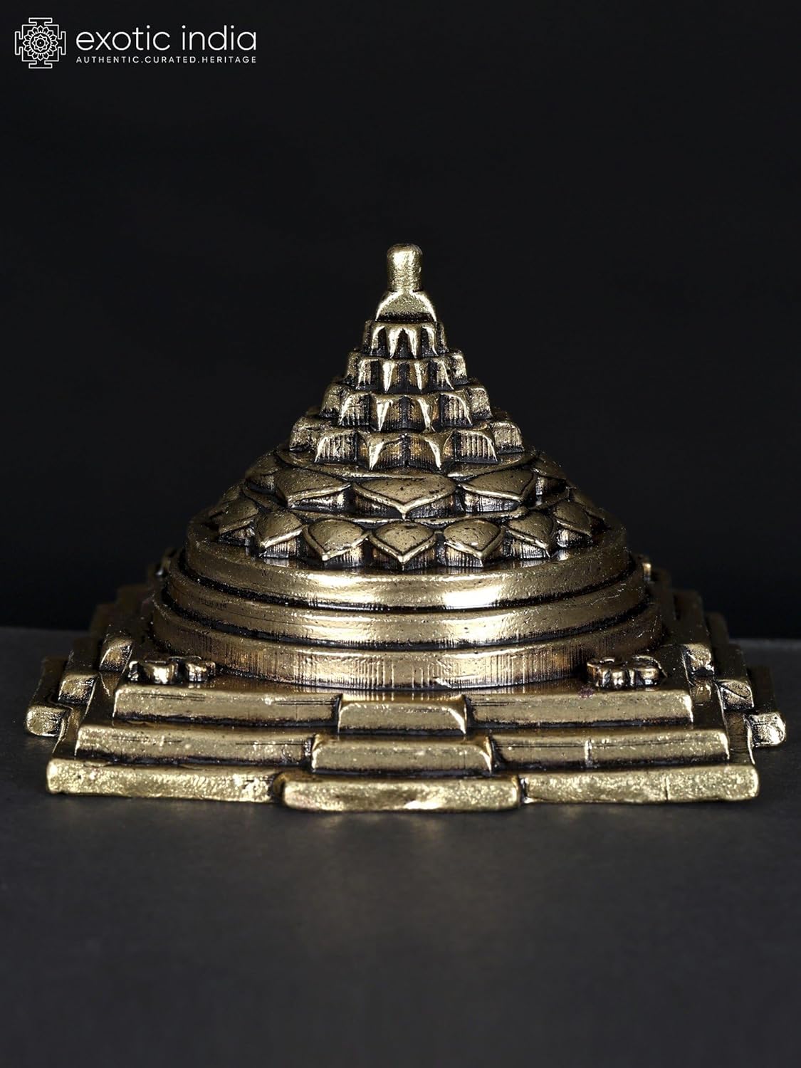 Superfine Shri Yantra Brass Statue for Home Pooja
