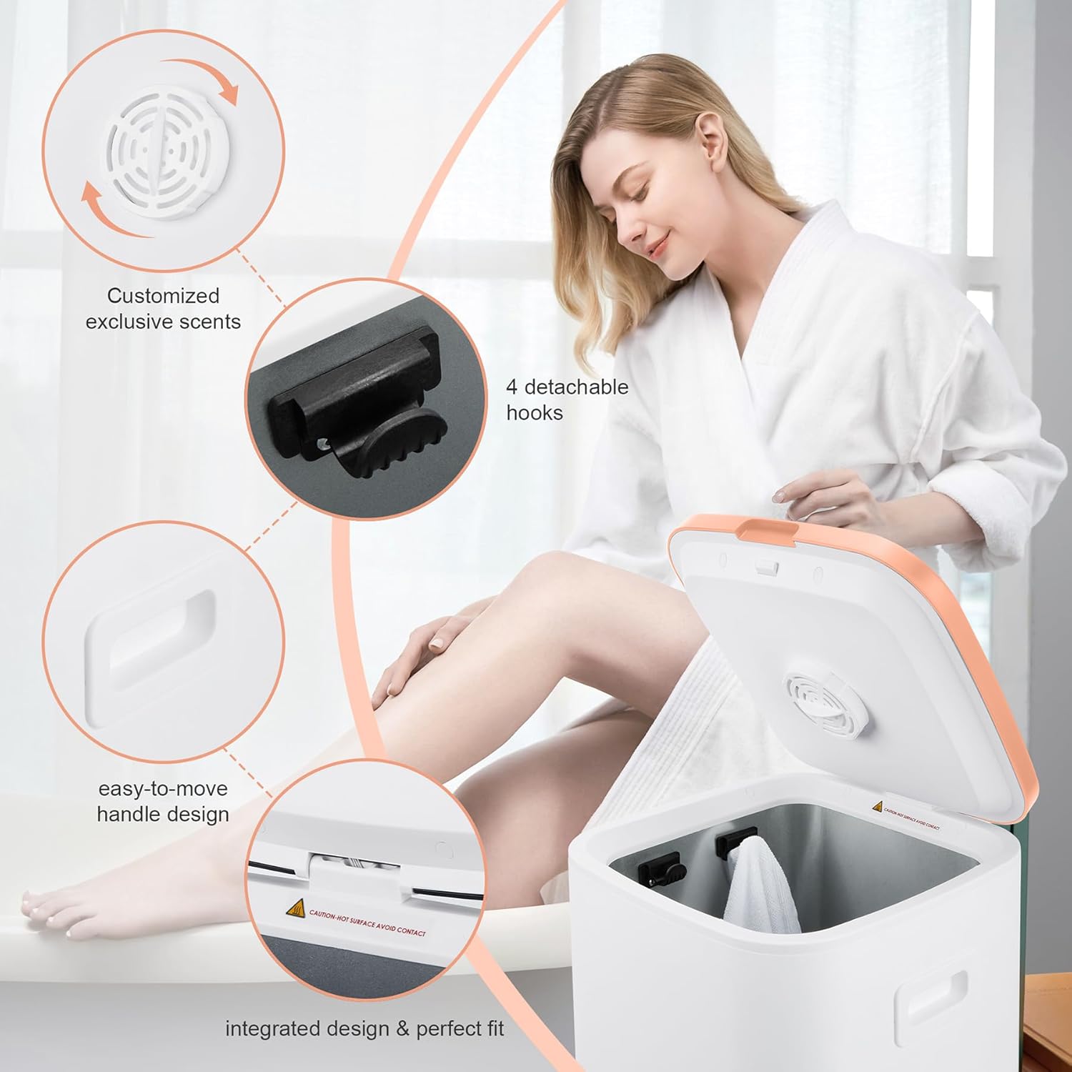 RESIMPLE Towel Warmer with LED Display and 3 Heating Modes 1