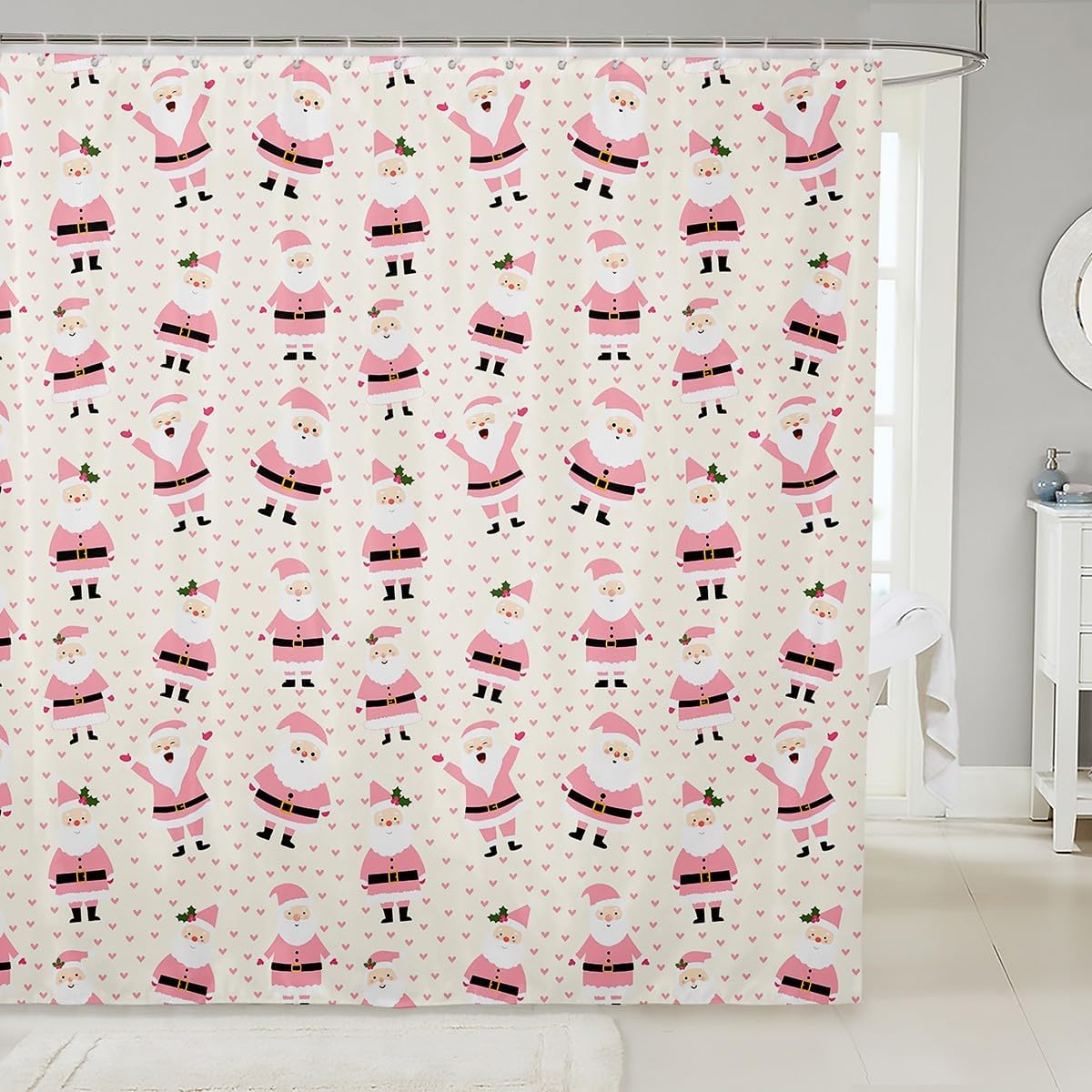 Feelyou Santa Claus Shower Curtain Set 72x78