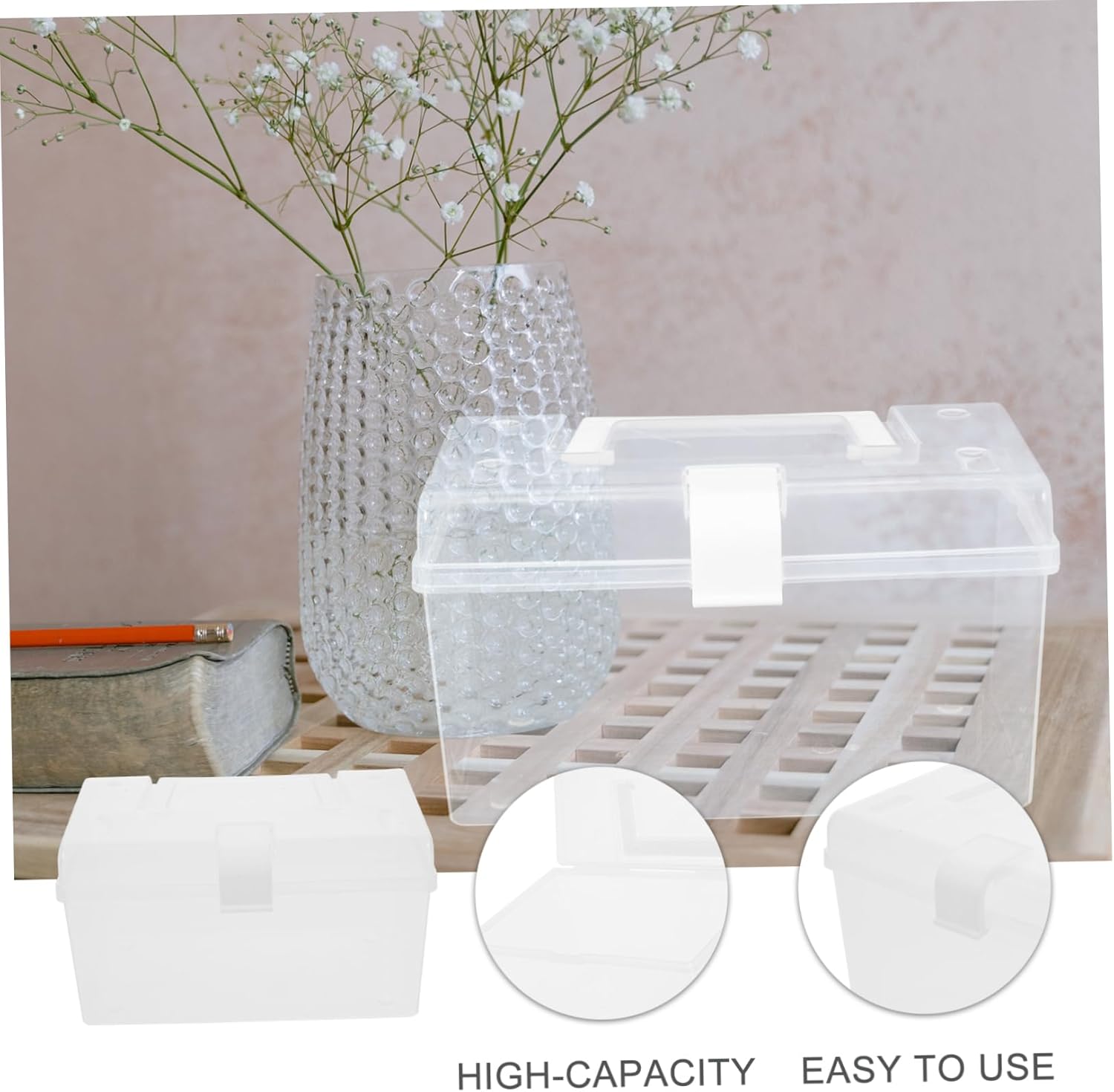 SECFOU Portable Medicine Cabinet with Buckle Closure