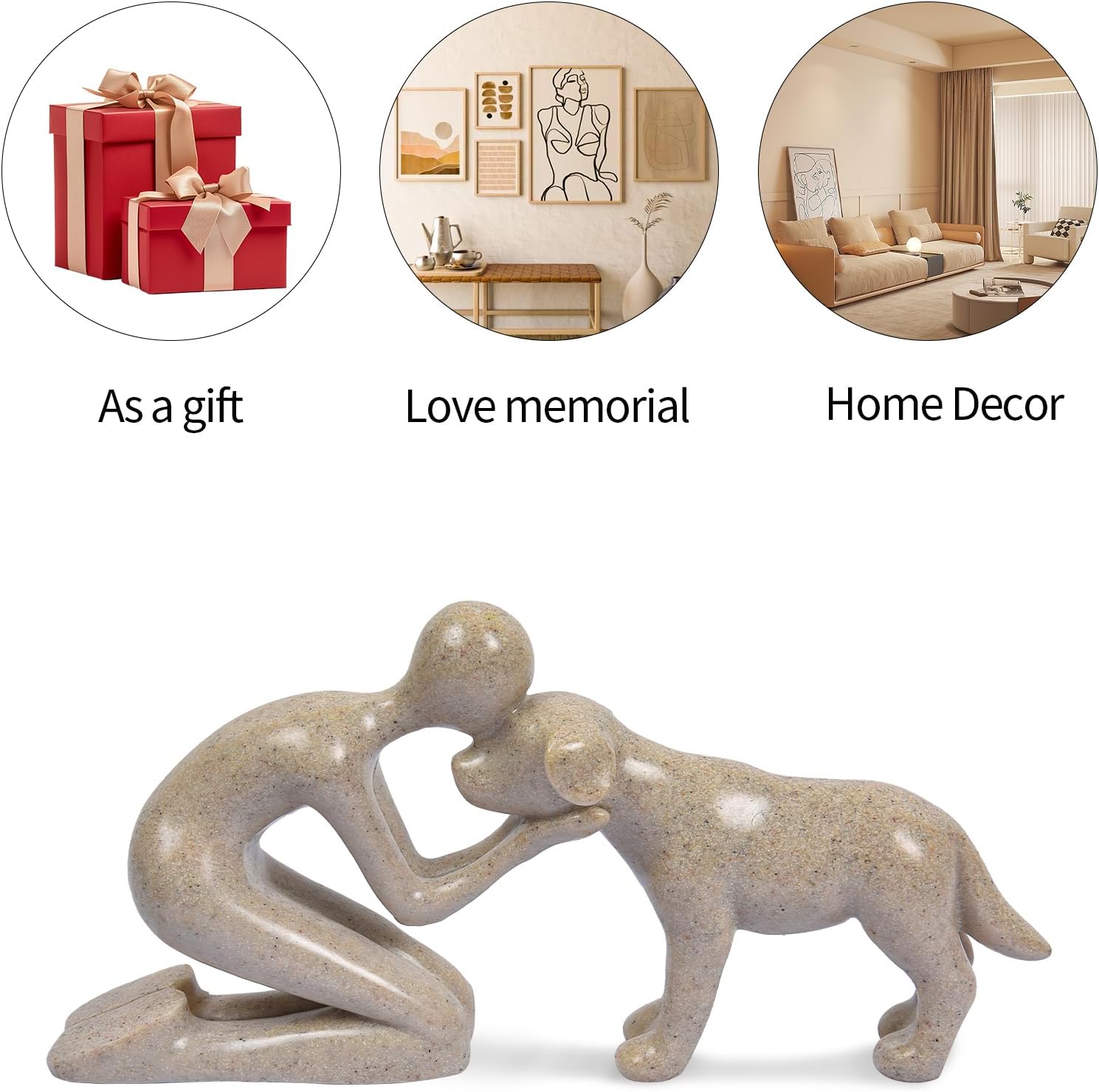 FriyGardcn Dog Sculpture Home Decor Statue 1