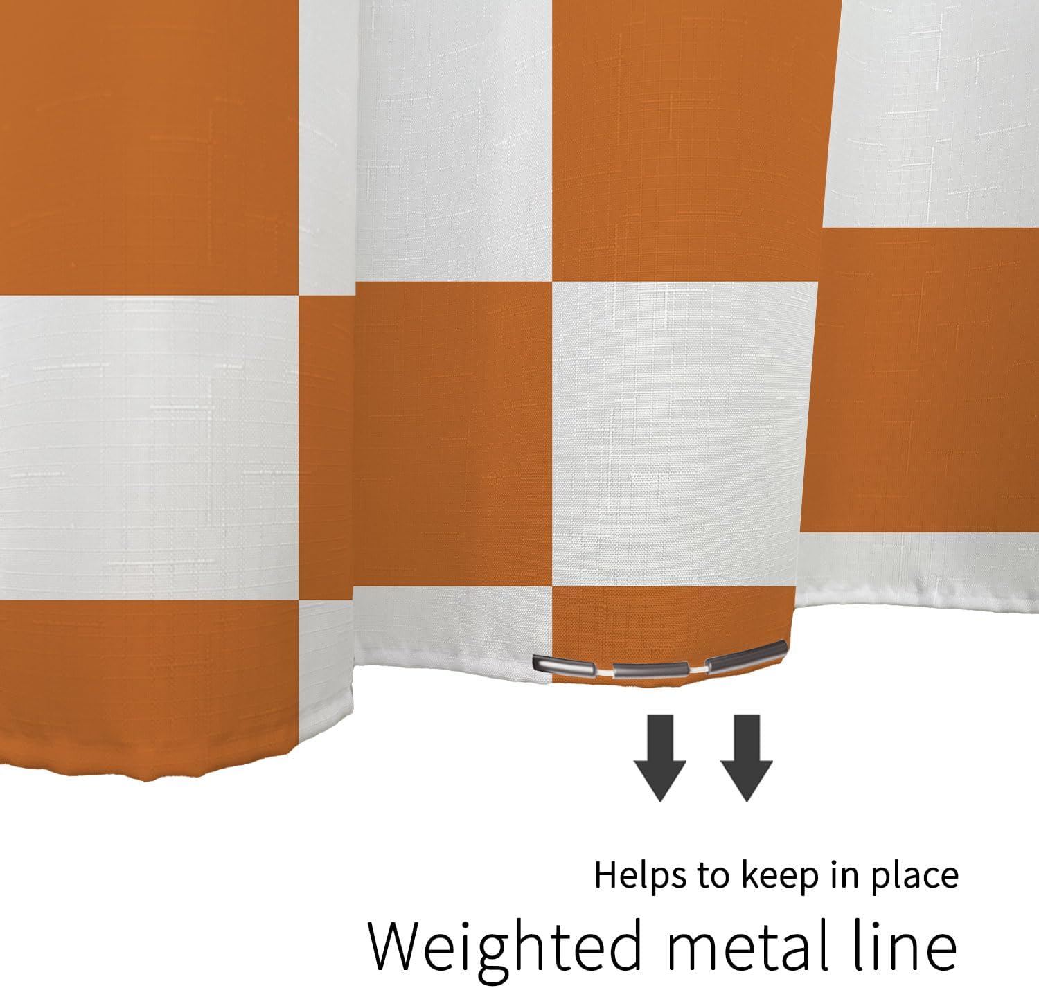 Tititex Aesthetic Checkerboard Shower Curtain Set 71x71 Inch with 12 Hooks