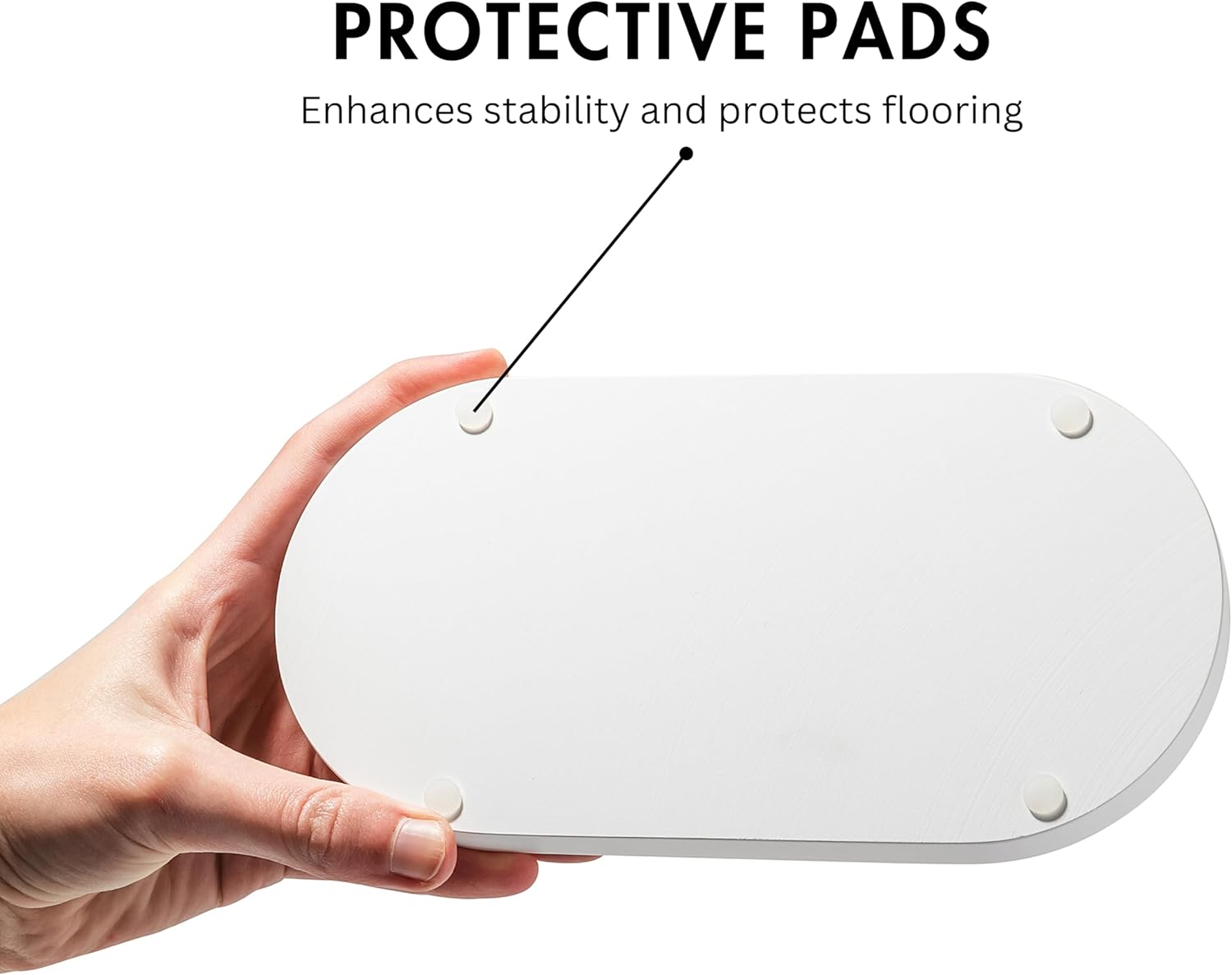 Matte White Round Soap Dispenser Tray Holds 2 Bottles