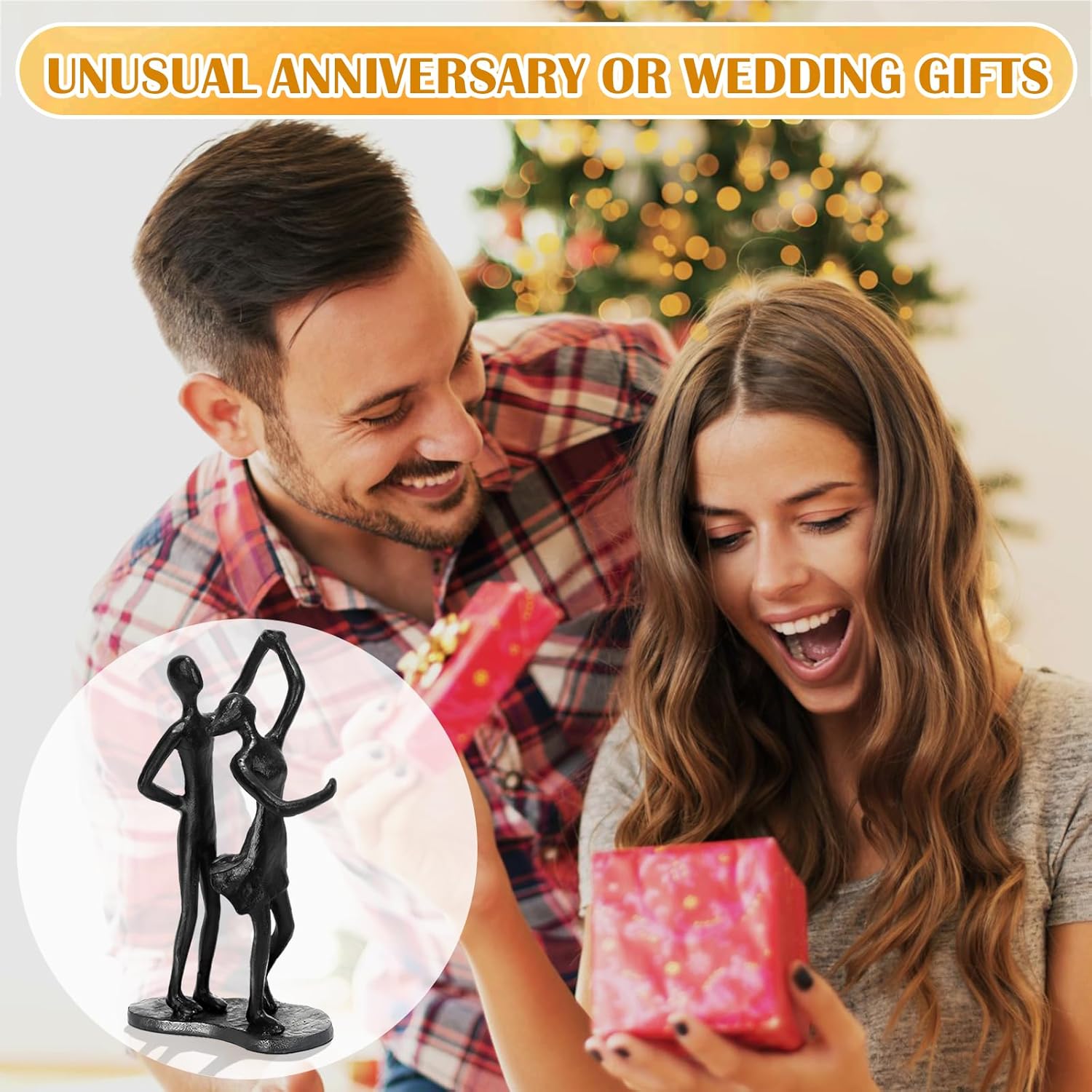 Romantic Dancing Couple Sculpture for Couples