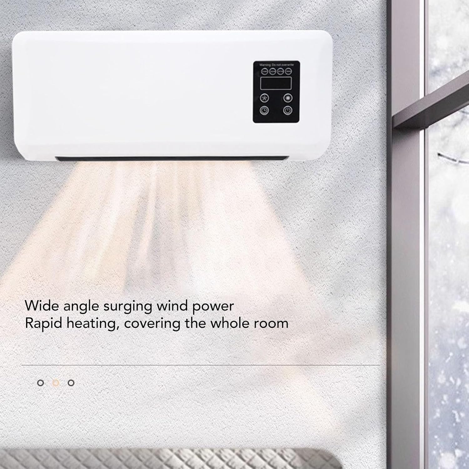 ZJchao 1500W Wall Mounted Space Heater with Towel Rack