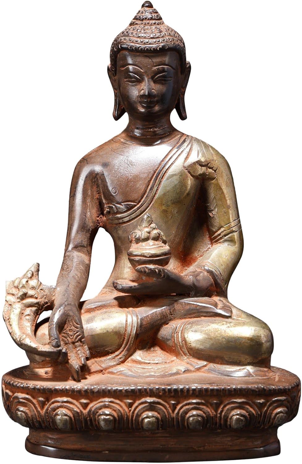 Exotic India Medicine Buddha Brass Statue 7 Inch