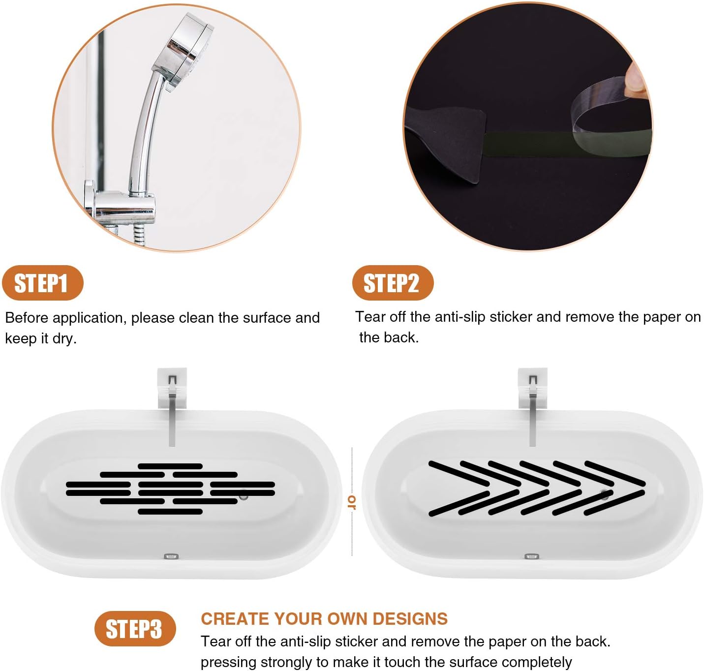 Secopad Anti-Slip Shower Stickers Set