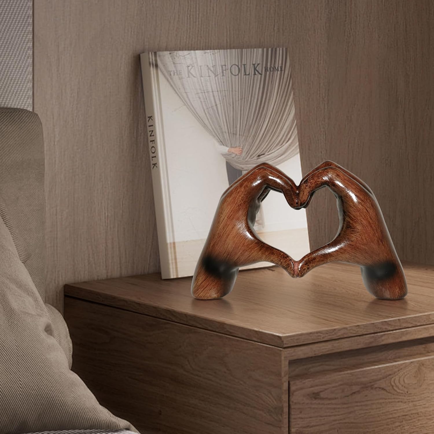 Heart Hands Sculpture Decor for Living Room Office Bedroom