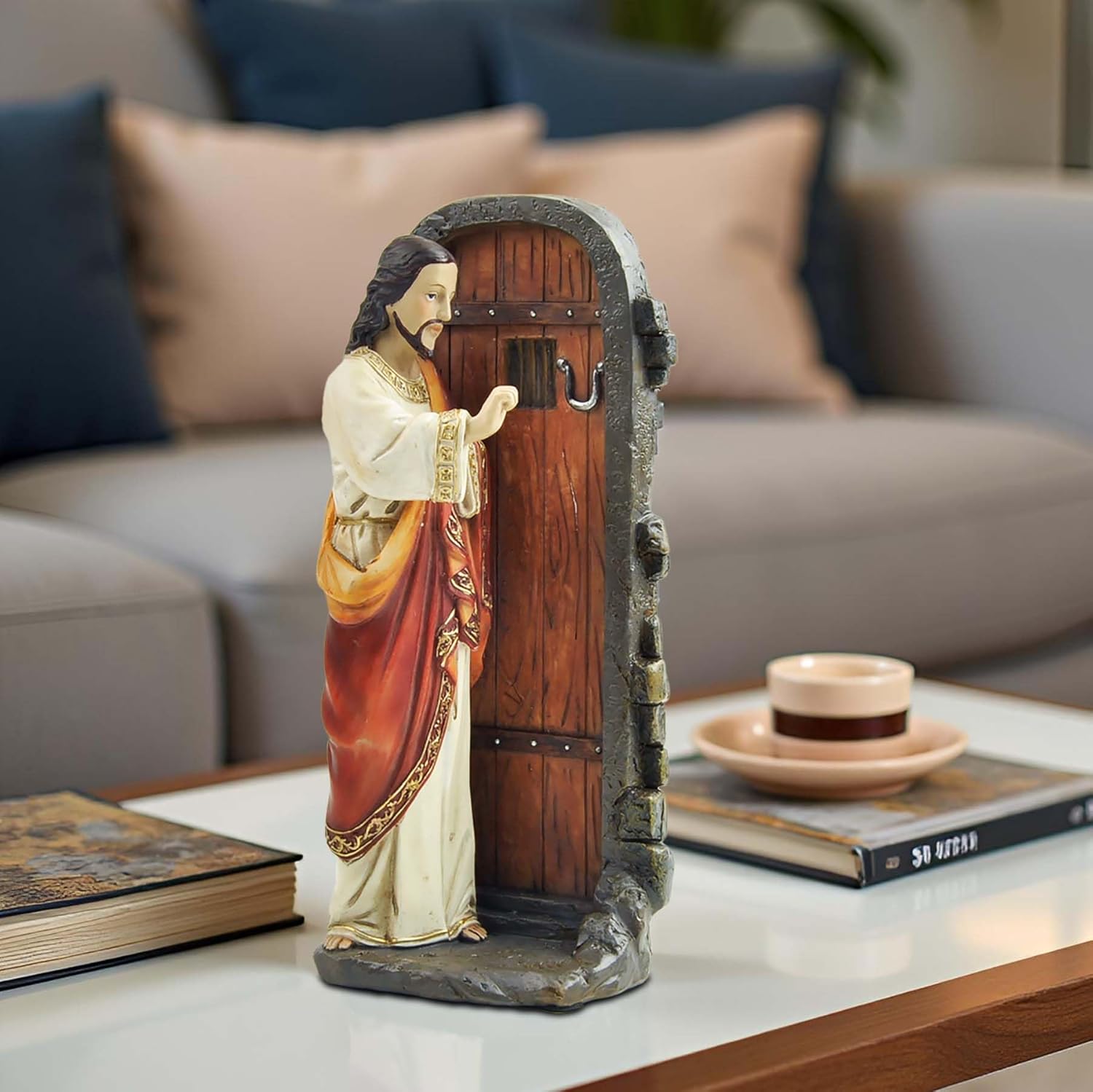 Adostob Cici Jimmy Jesus Knocking Statue 512 Inch