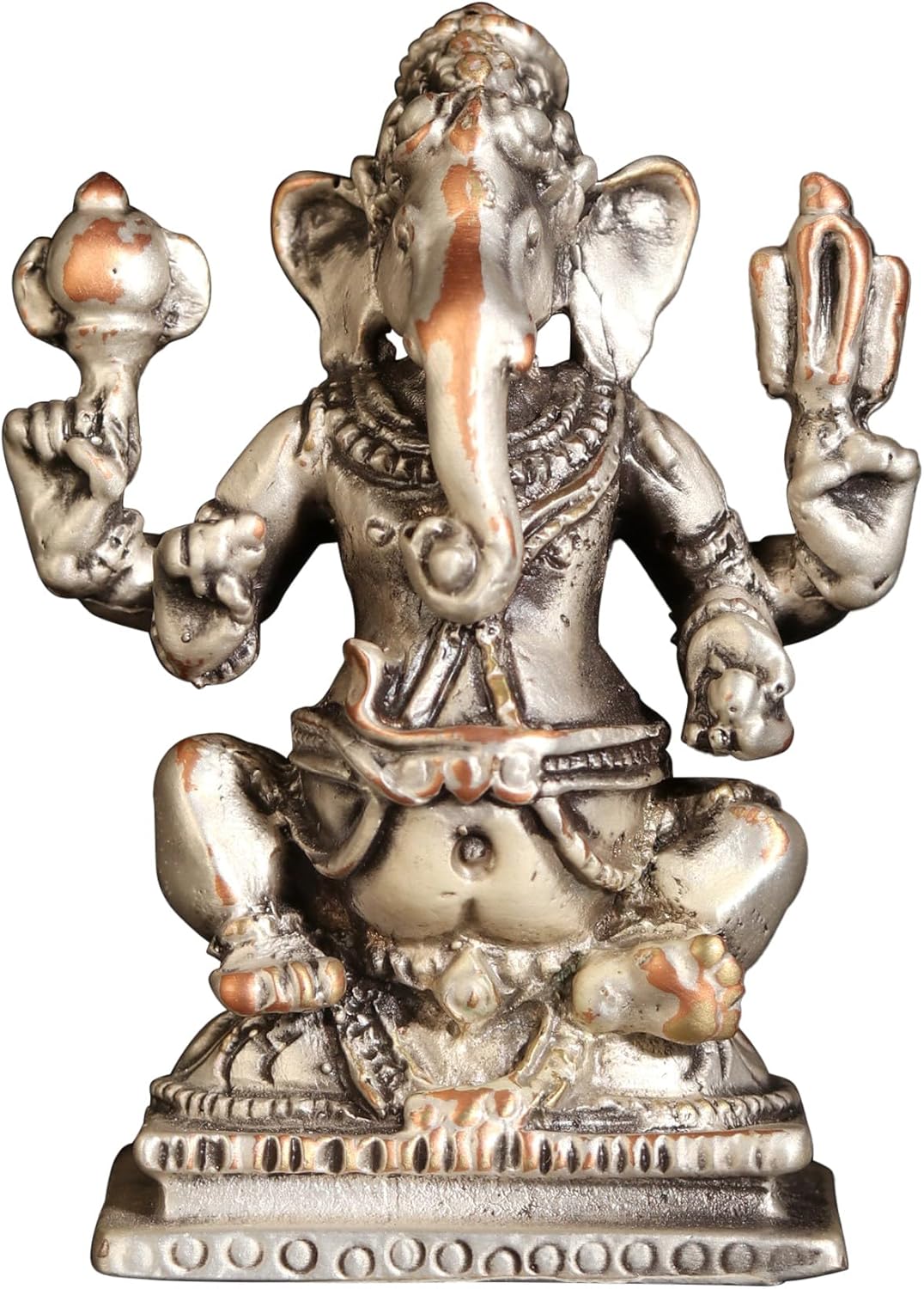 Exotic India Small Chaturbhuj Ganesha Brass Statue 1