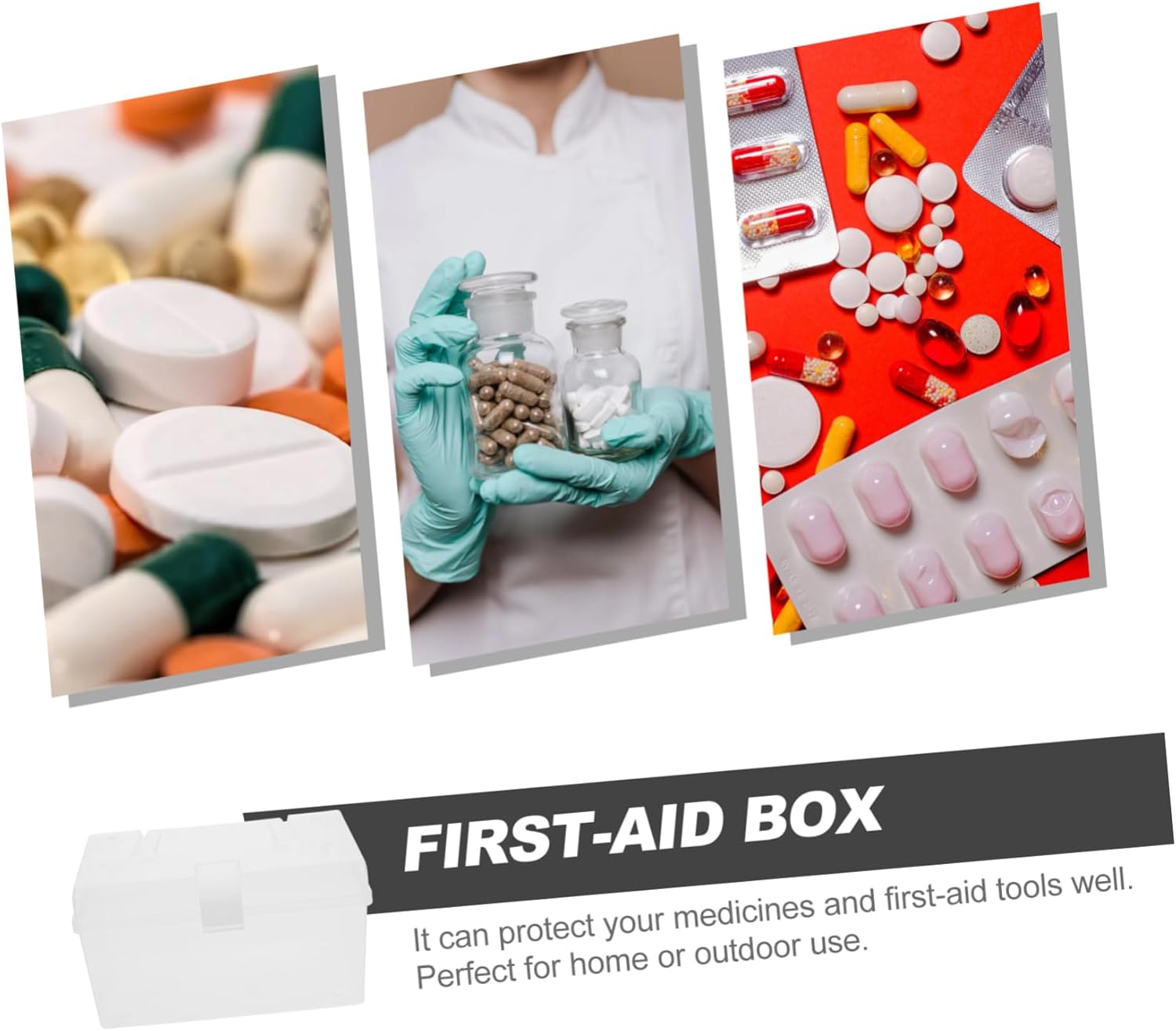 SECFOU Portable Medicine Cabinet with Buckle Closure