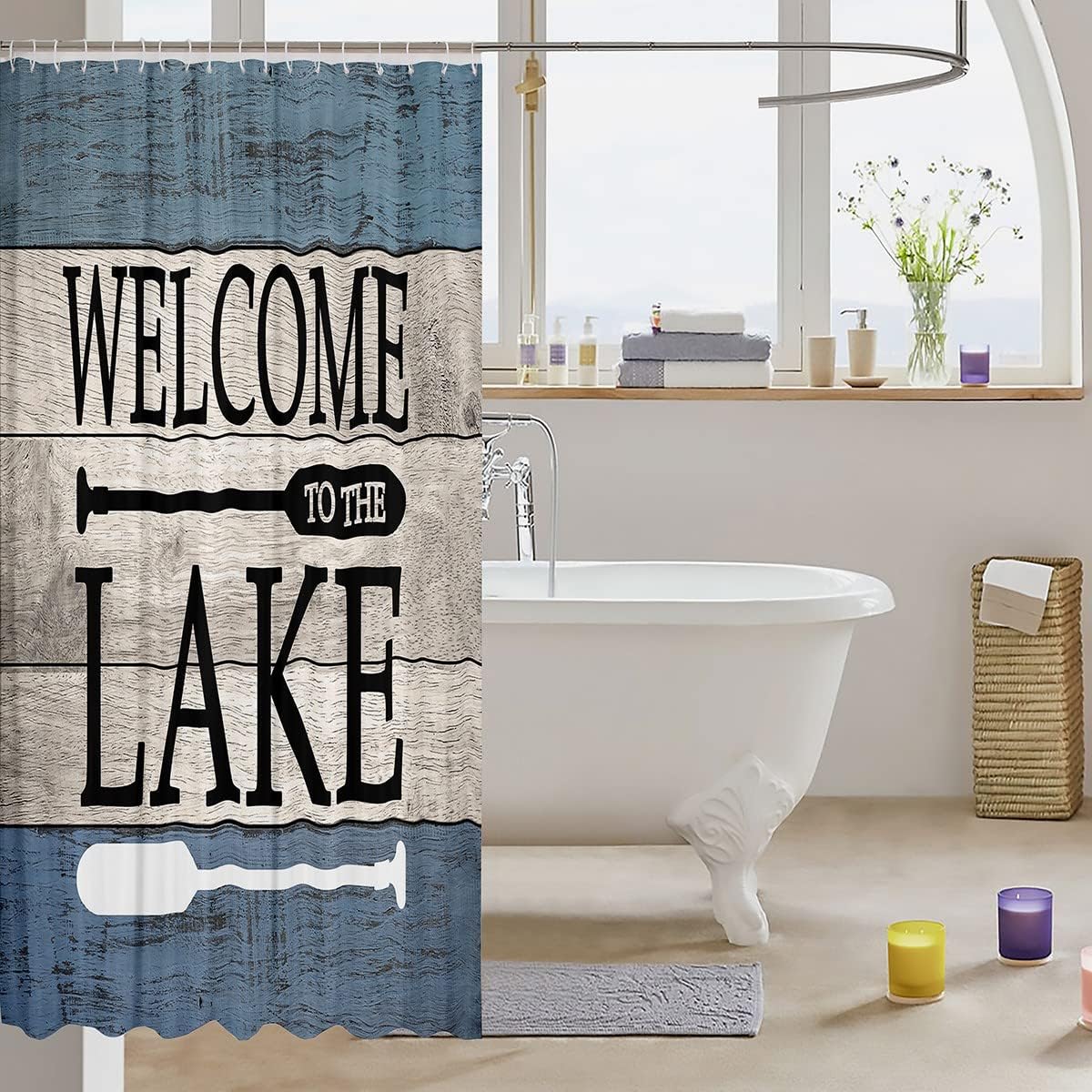 Erosebridal Rustic Farmhouse Shower Curtain Set