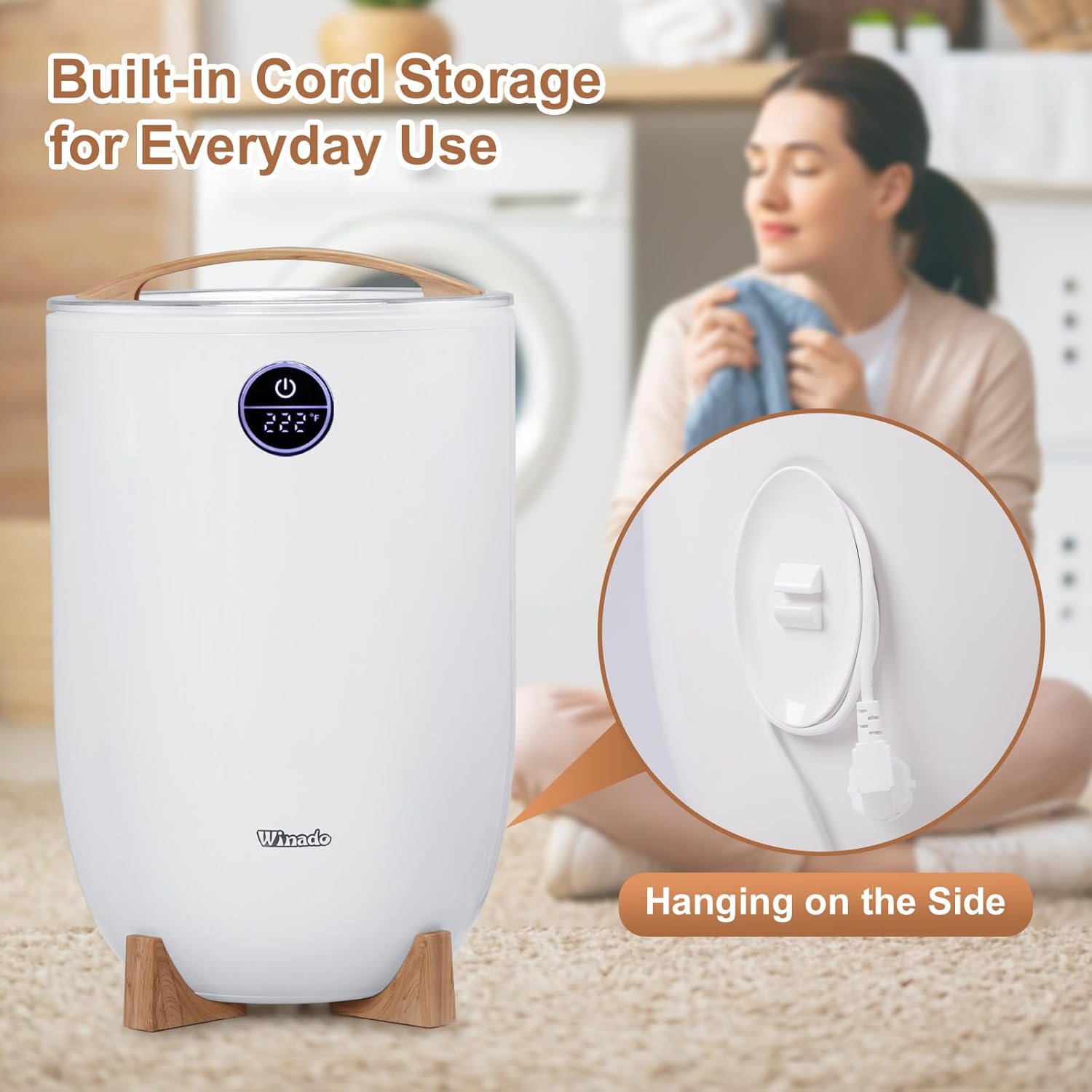 Winado Towel Warmer Bucket with Remote Control and Fragrance Holder