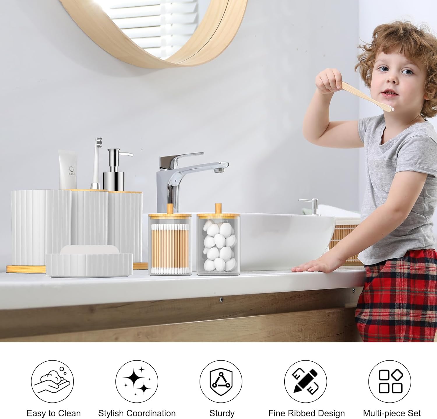 Z ZONAMA 22PCS Bathroom Accessories Set - Stylish Functional