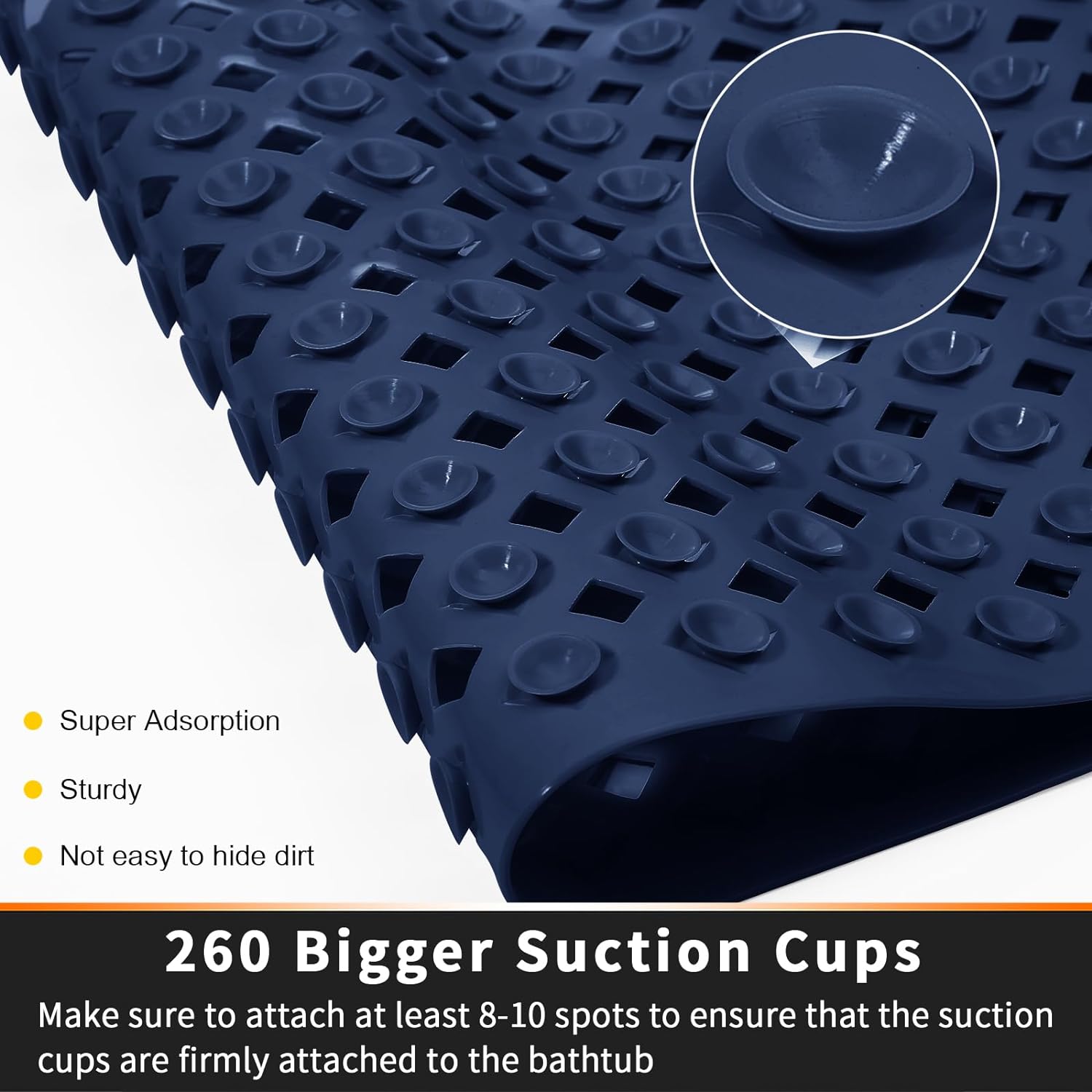 Yimobra Non Slip Bathtub Mat with Suction Cups