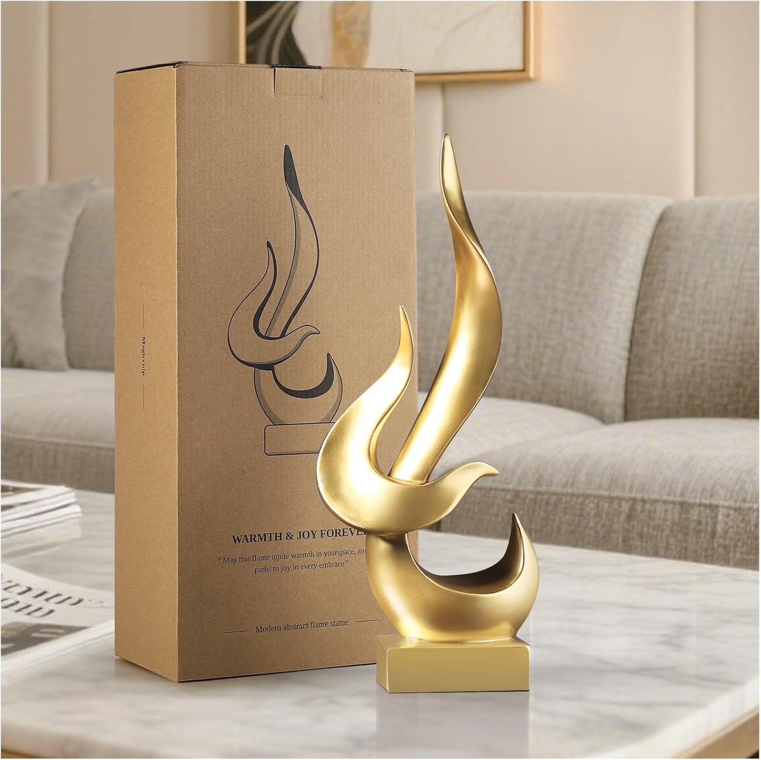Magicsculp Gold Fire Sculpture with Gift Box 1