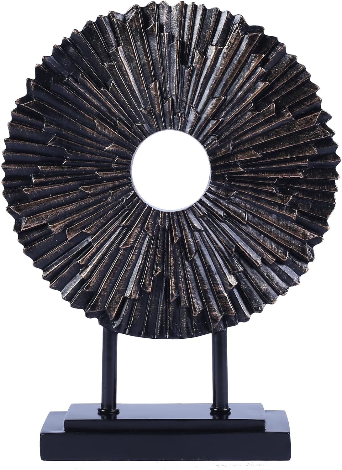 CECKQUE Minimalist Round Black Statue Home Decor