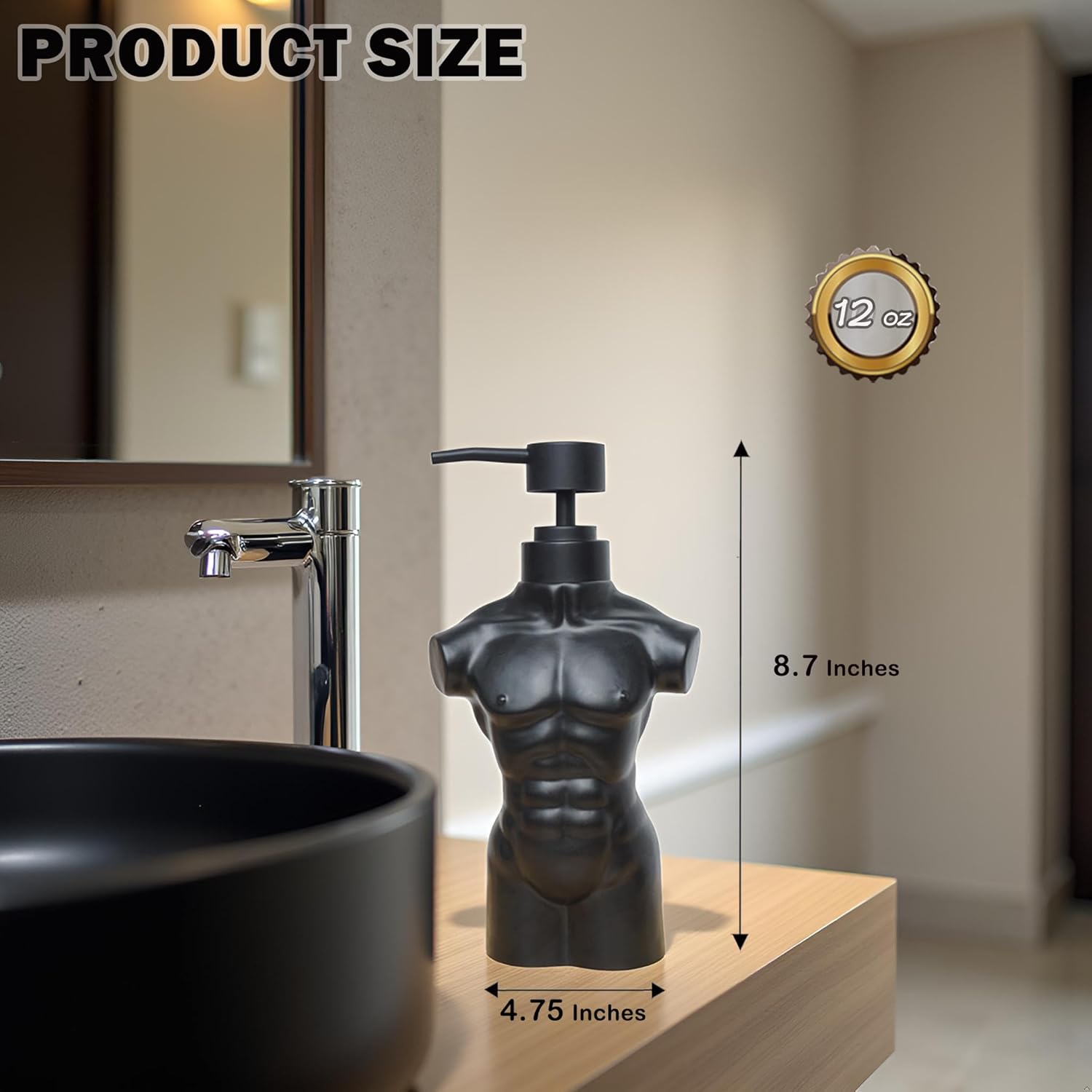CAAHANJIA Ceramic Boy Soap Dispenser Set 1