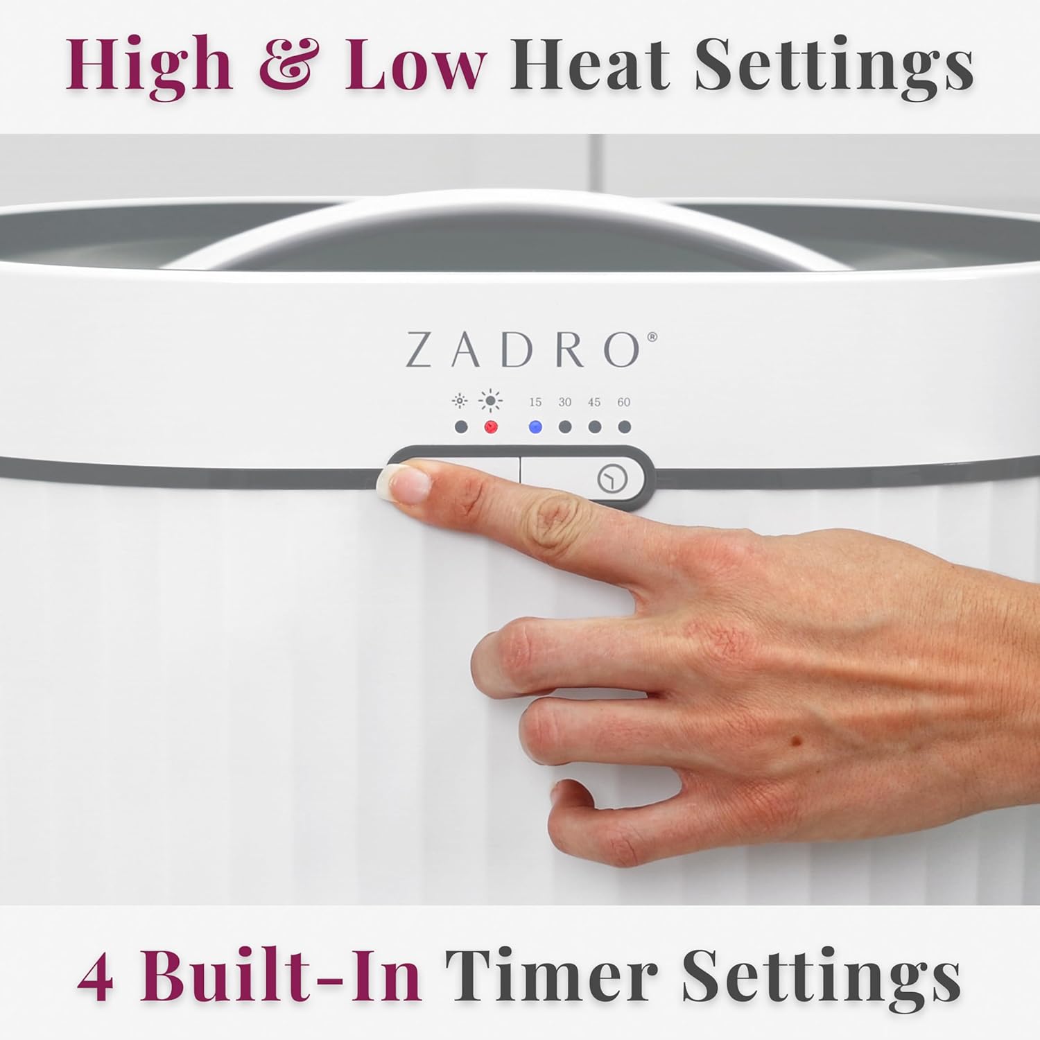 Zadro Fluted Oval Towel Warmer with Timer and Aromatherapy