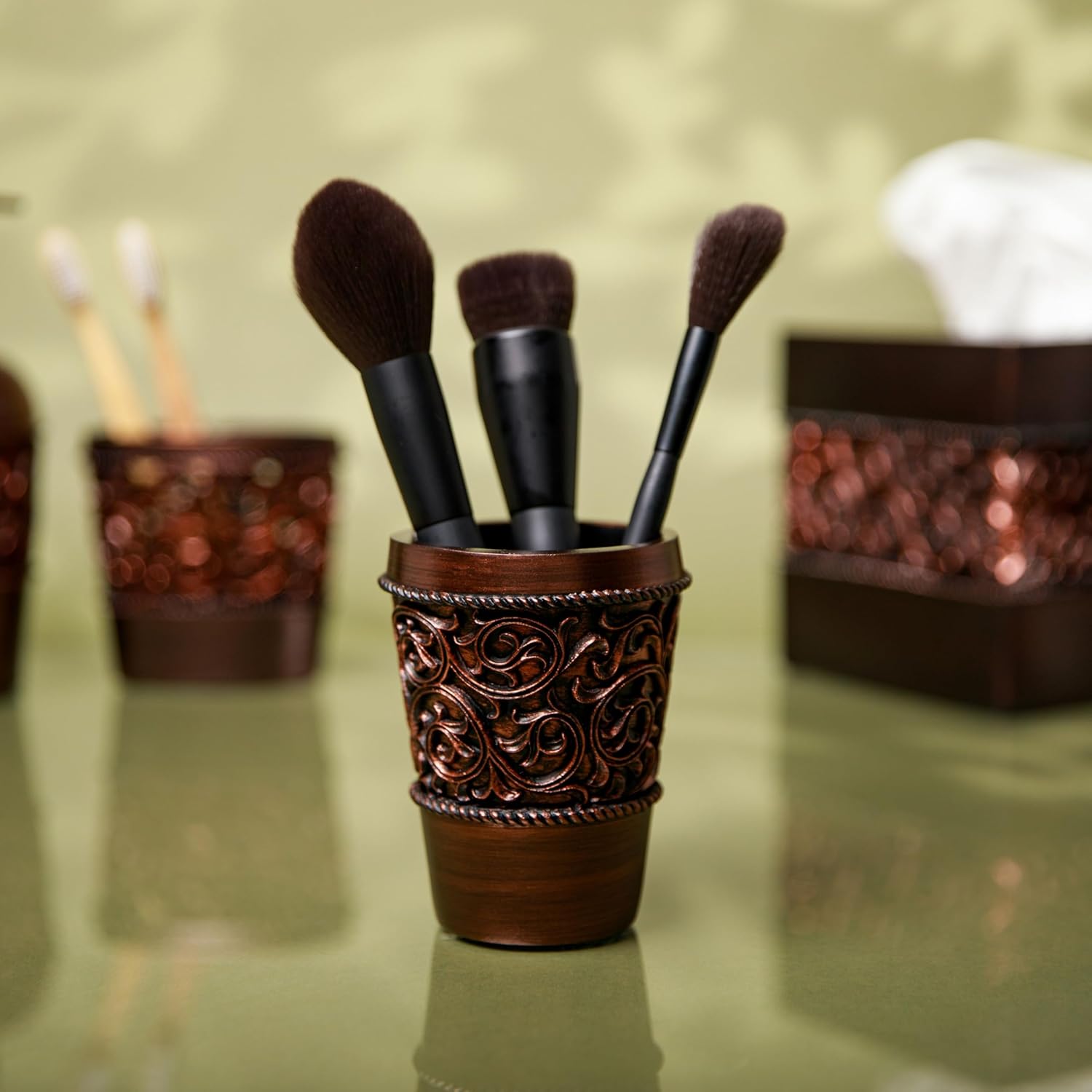 Essentra Home Bronze Bathroom Tumbler Cup 1