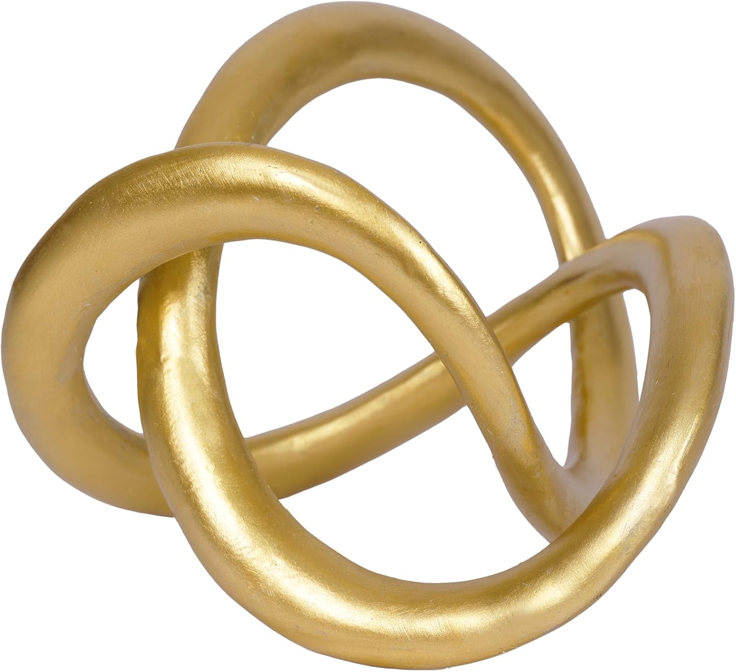 Dawbun Gold Knot Statue Decor Modern Geometric Gold Cube