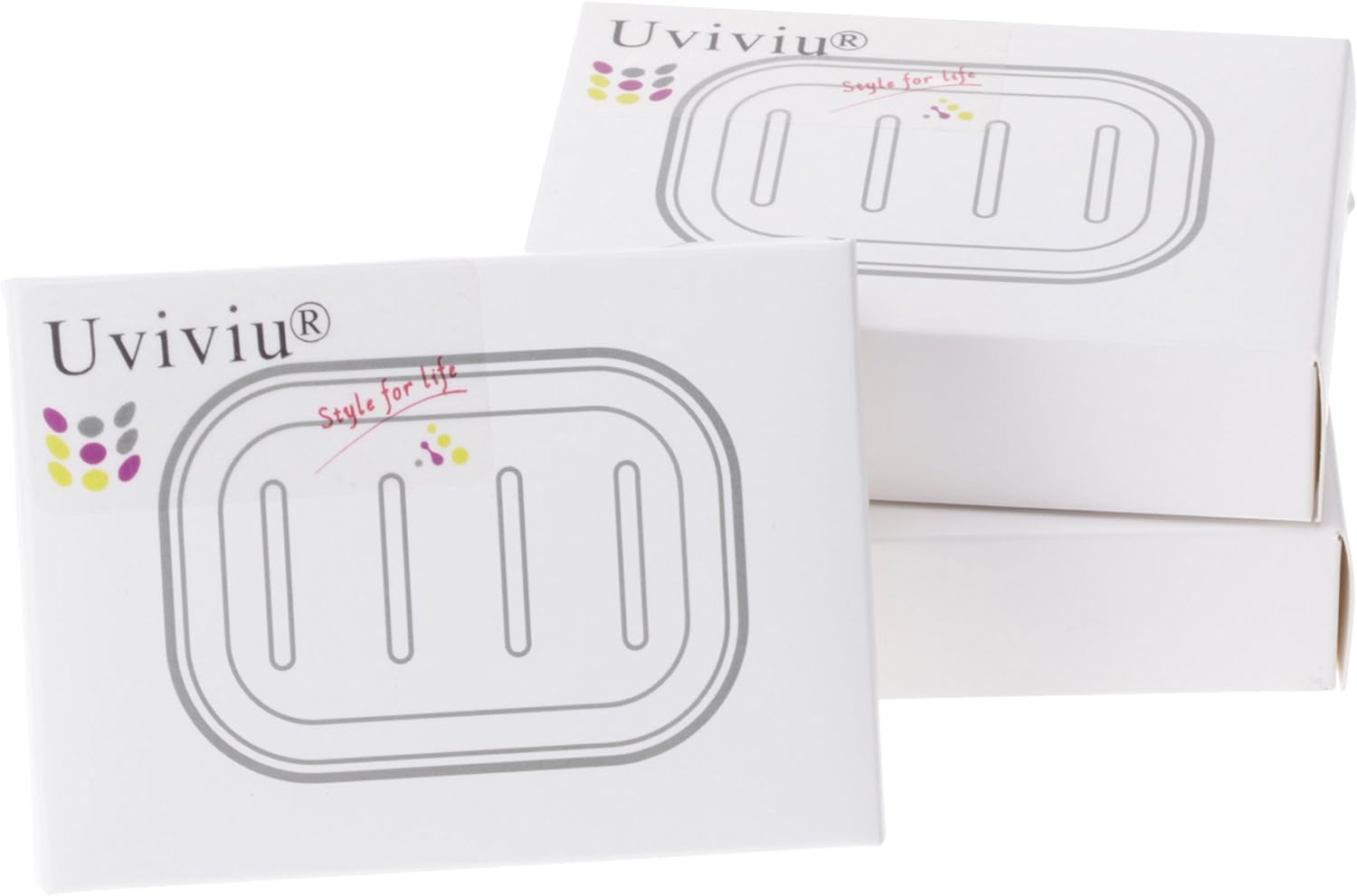 UVIVIU Plastic Soap Dish - Easy Cleaning Drain White
