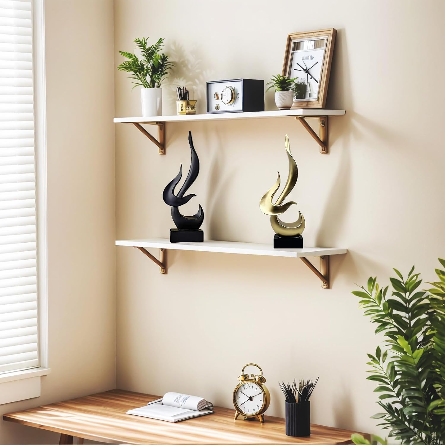 Dosker Black Flame Sculptures Home Decor