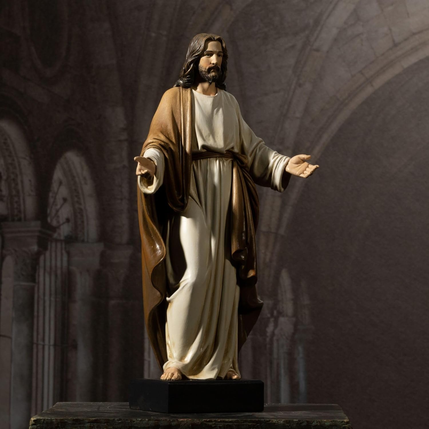 12 Inch Hand Painted Jesus Statue Religious Home Decor