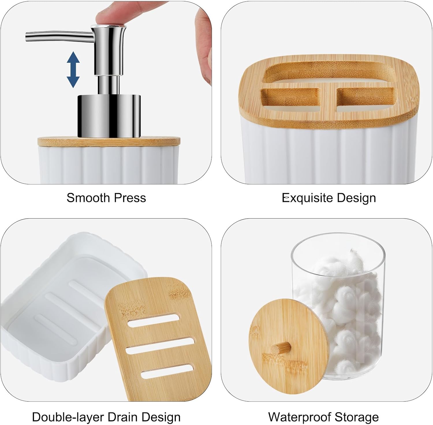 Z ZONAMA 22PCS Bathroom Accessories Set - Stylish Functional