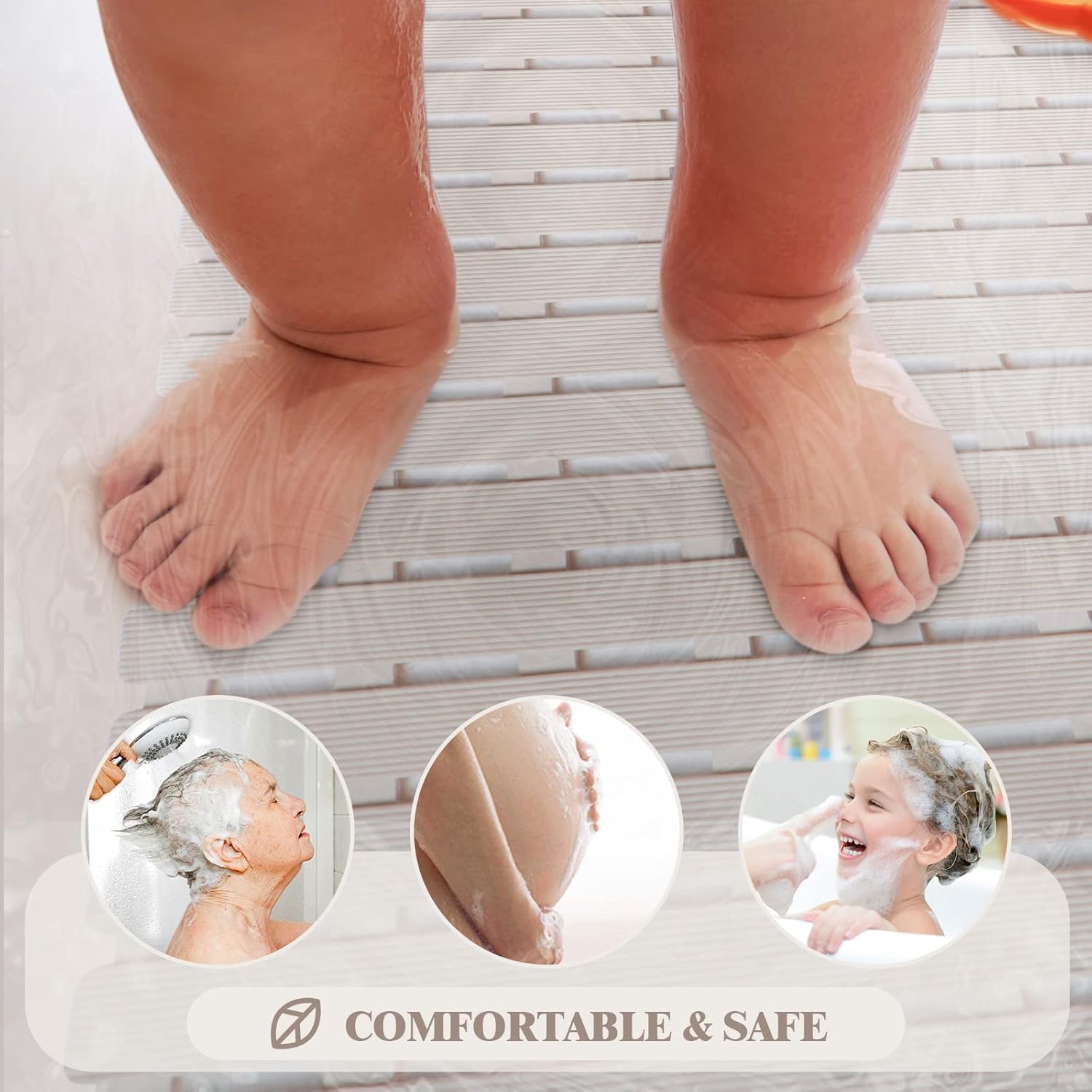Sheepping Non Slip Bathtub Mat with Suction Cups