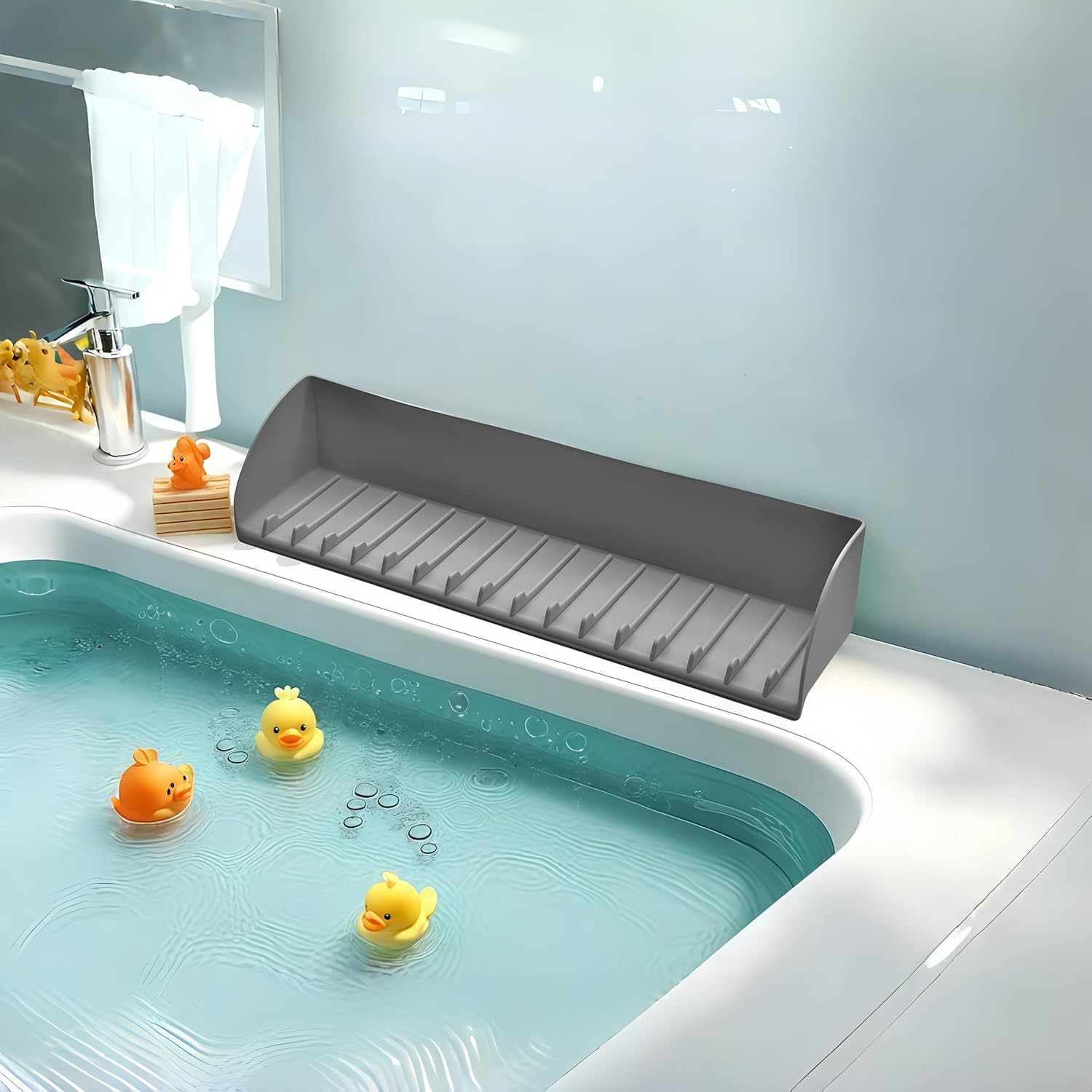 DAECHAO Bathtub Splash Guard with 4 Suction Cups