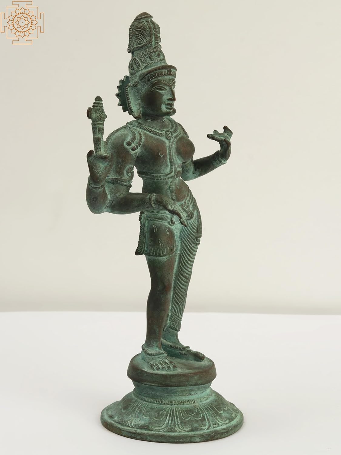 Brass Ardhanarishvara Statue 11 Inch Divine Unity