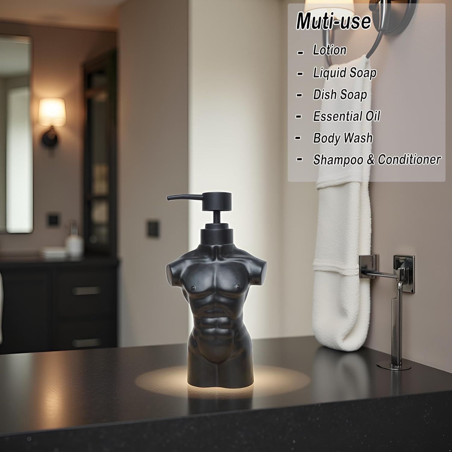 CAAHANJIA Ceramic Boy Soap Dispenser Set 1