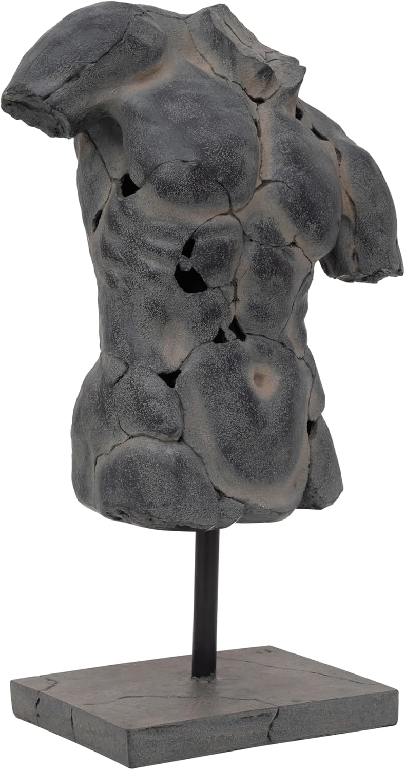 Sagebrook Home Modern Cracked Torso Resin Statue 1