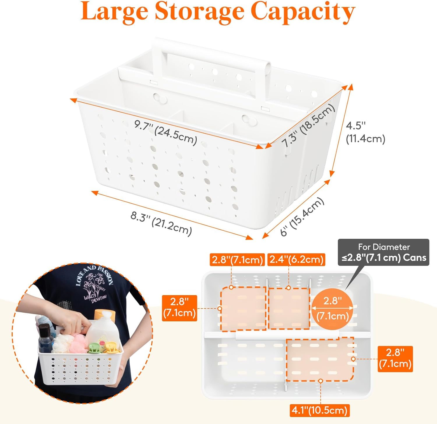 Lifewit Portable Shower Caddy with Handle