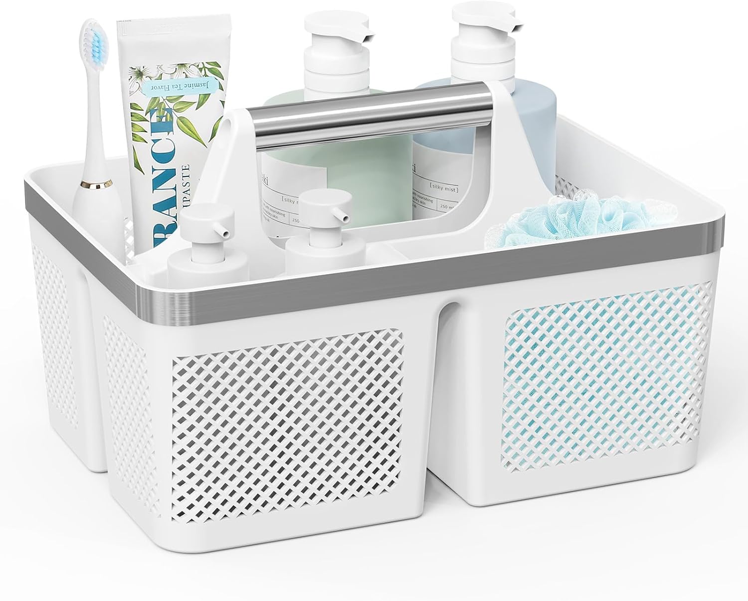 BYUNER Portable Shower Caddy with Handle and Holes