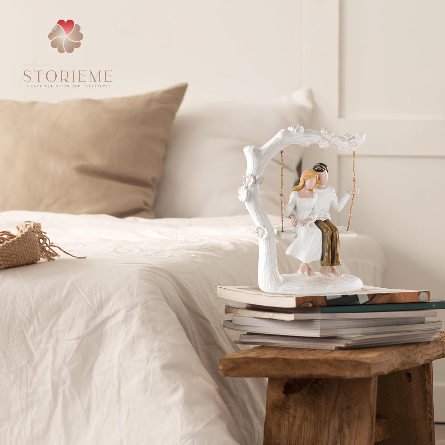 Storieme Romantic Couples Swing Figurine - Unique Wedding Anniversary Gift