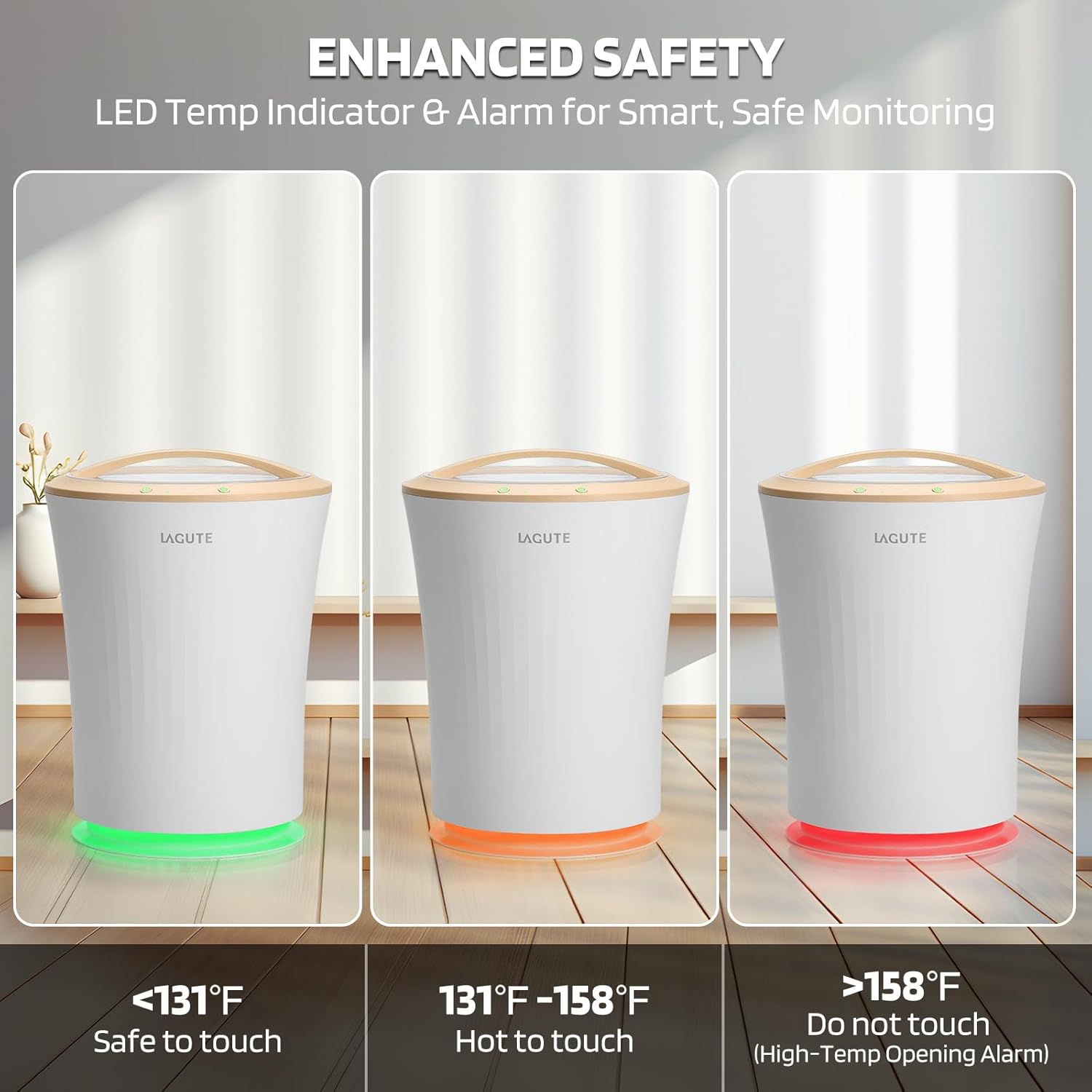 Lagute Towel Warmers Bucket with WiFi Control and RGB Light