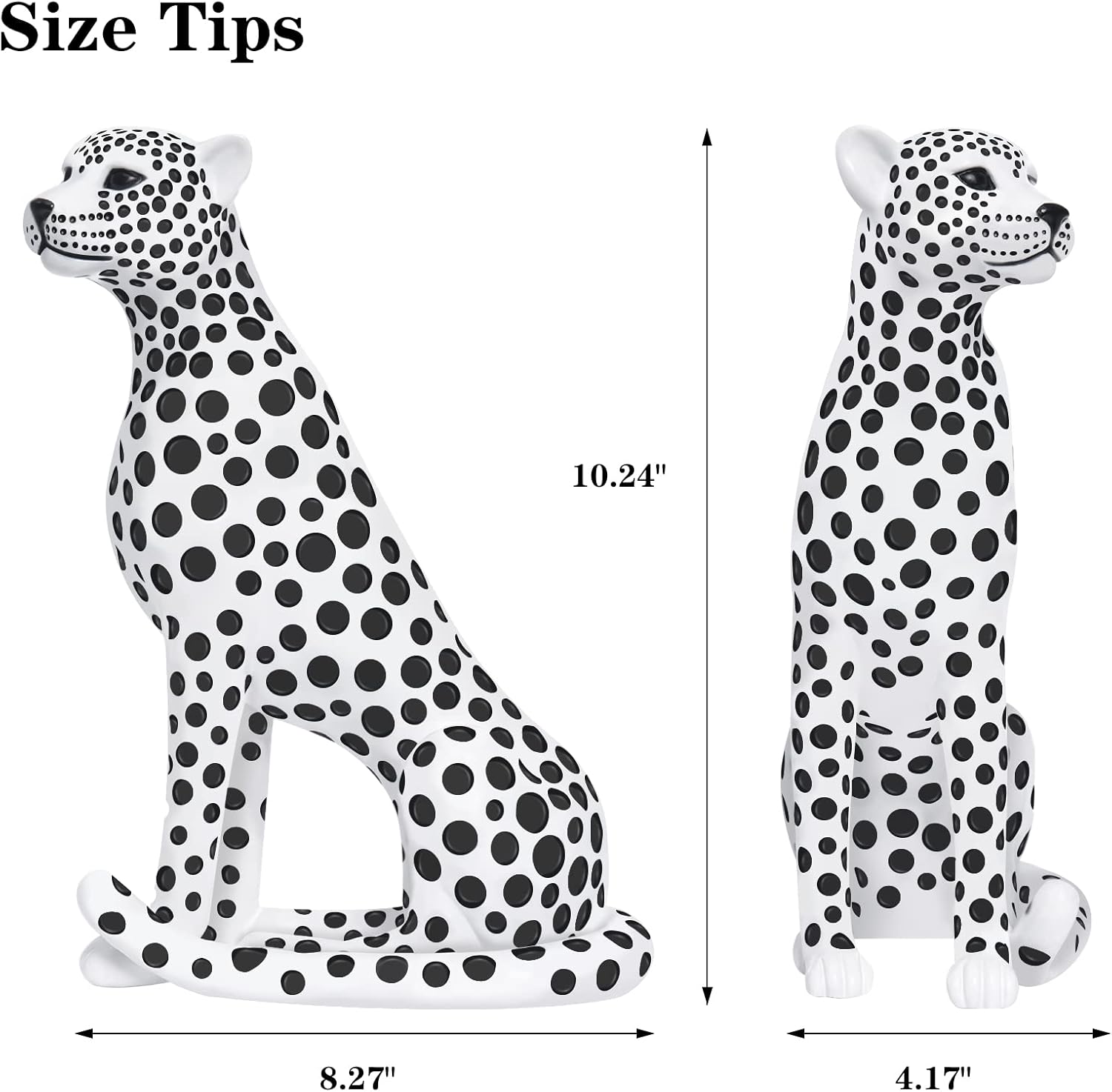 Quoowiit Leopard Sculpture for Home Decor