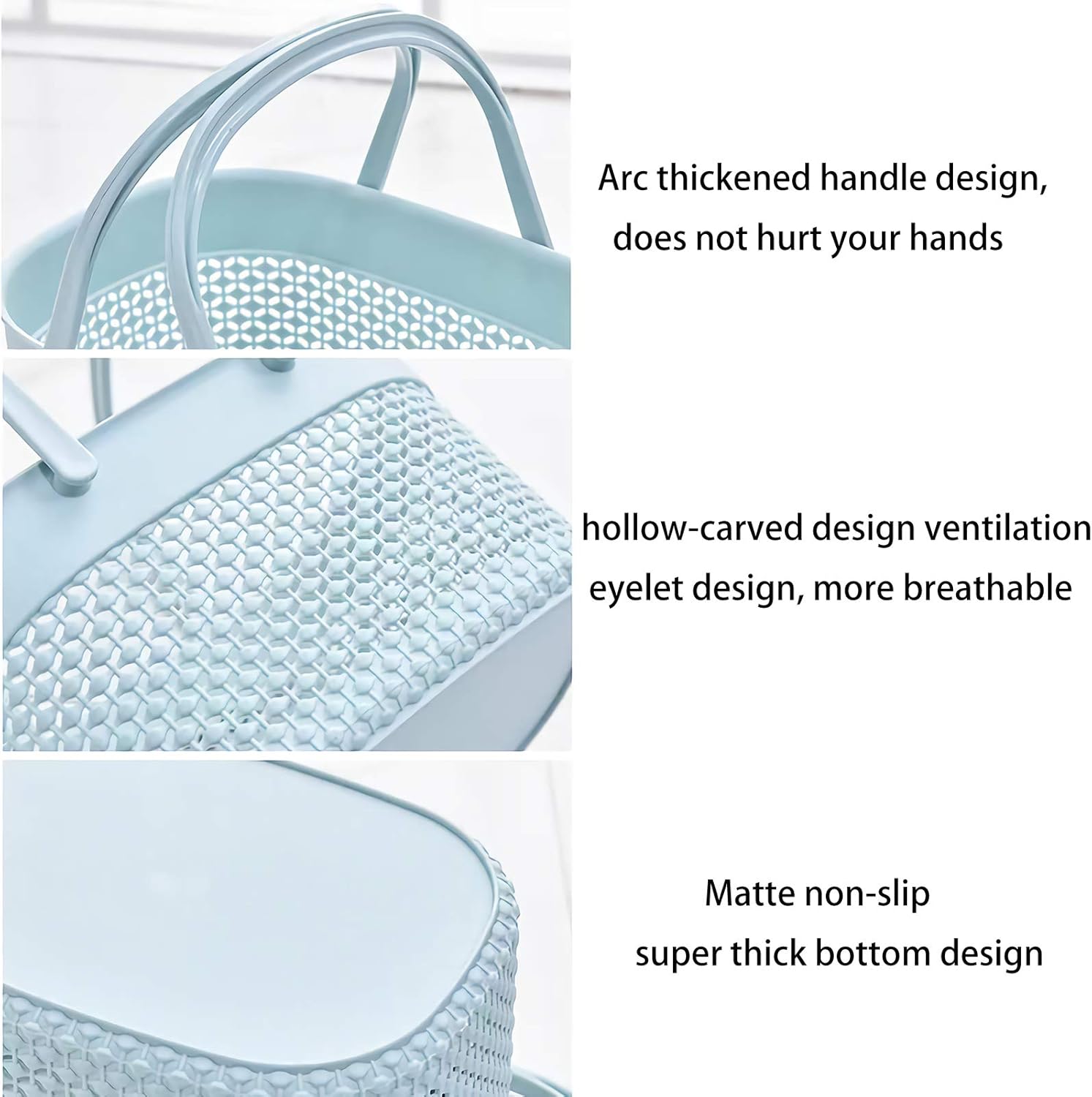 Rejomiik Portable Shower Caddy Basket with Handles