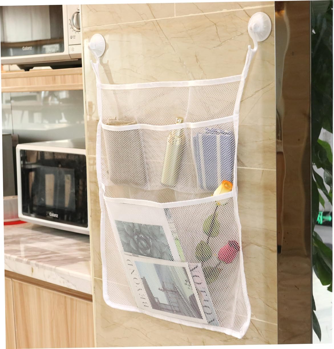 KONTONTY 2pcs Multifunctional Bath Storage Organizer Set