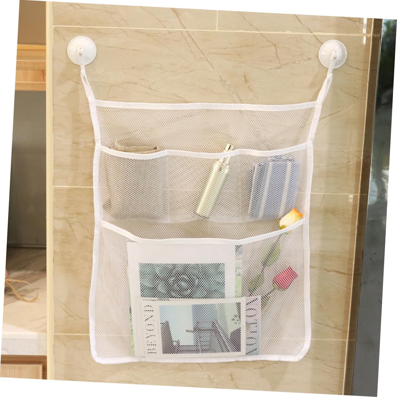 KONTONTY 2pcs Multifunctional Bath Storage Organizer Set