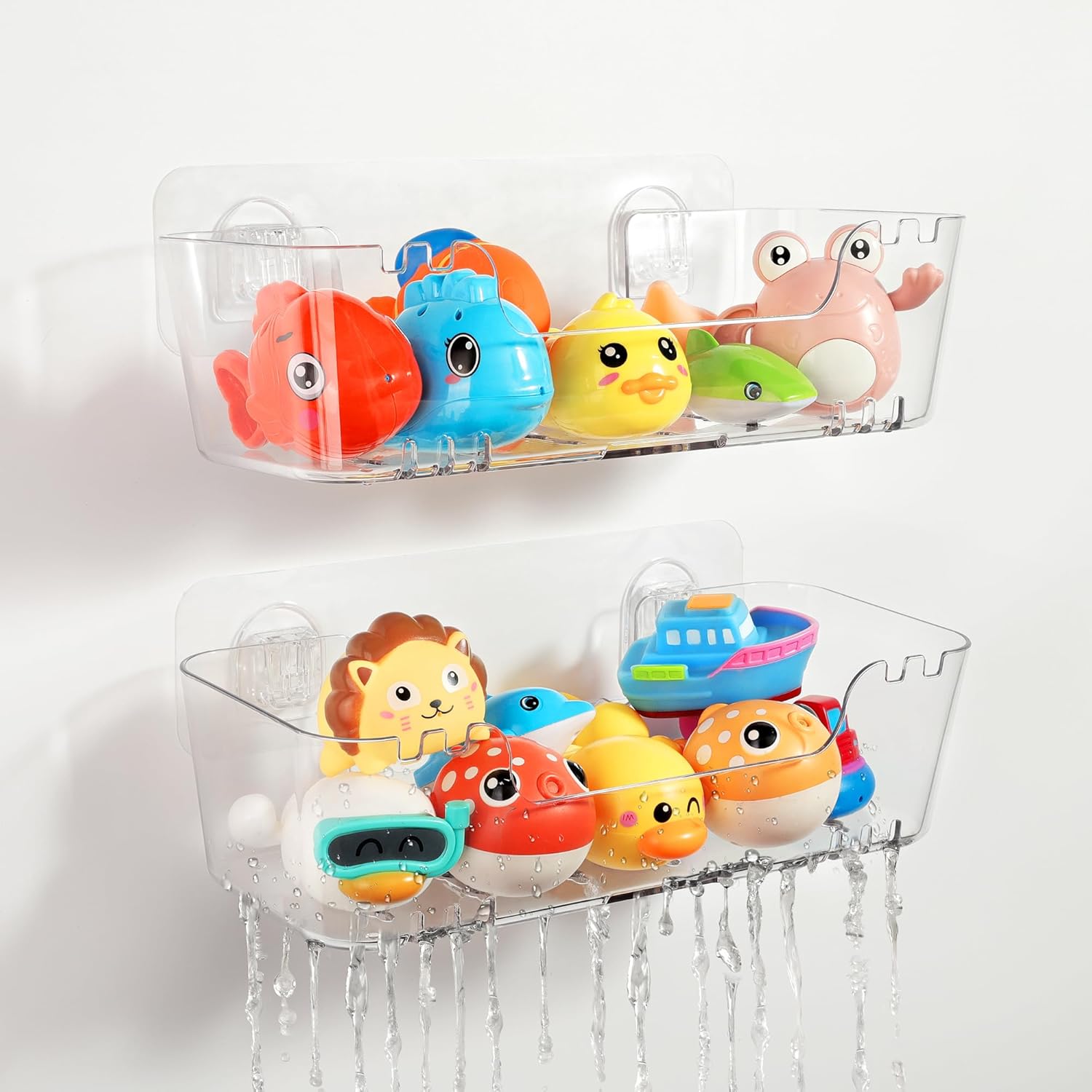 Ginnerella Bath Toy Storage 2 Pack Organizer