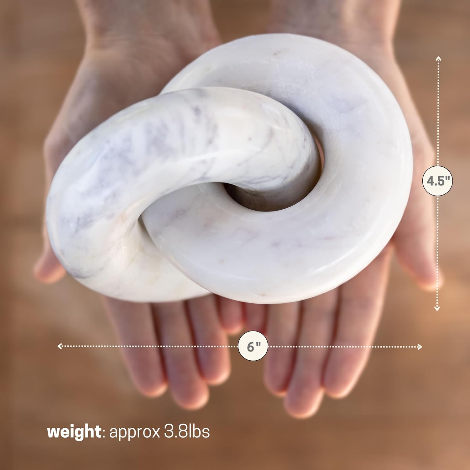 STRONA Marble Knot 6 Shelf Accent Decor