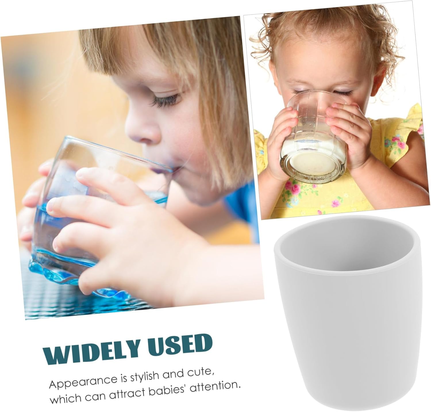 STOBAZA Spill Proof Silicone Water Cup for Kids