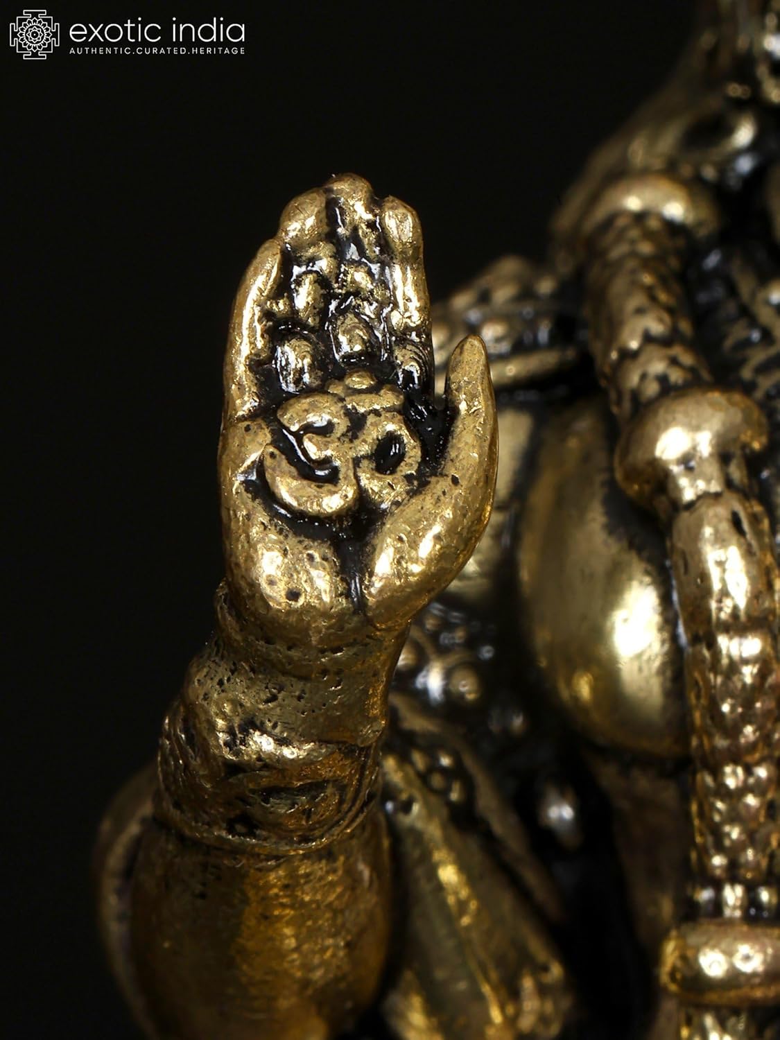 Small Superfine Hanuman Brass Statue Bajrangbali Pooja Temple Decor