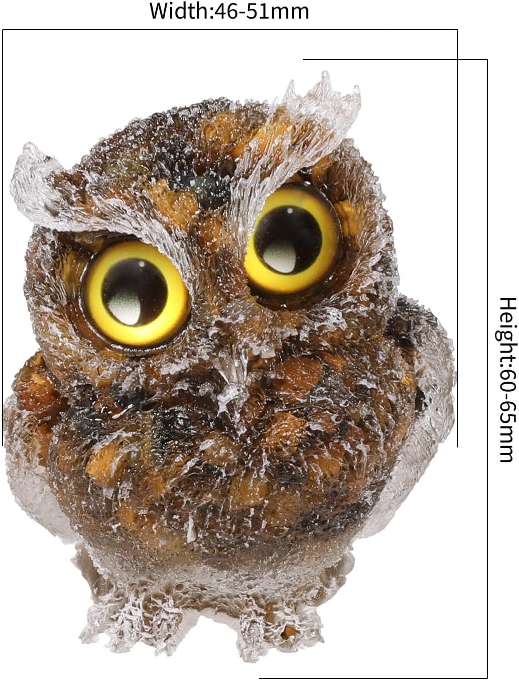 Amogeeli Healing Orgone Crystal Owl Statue