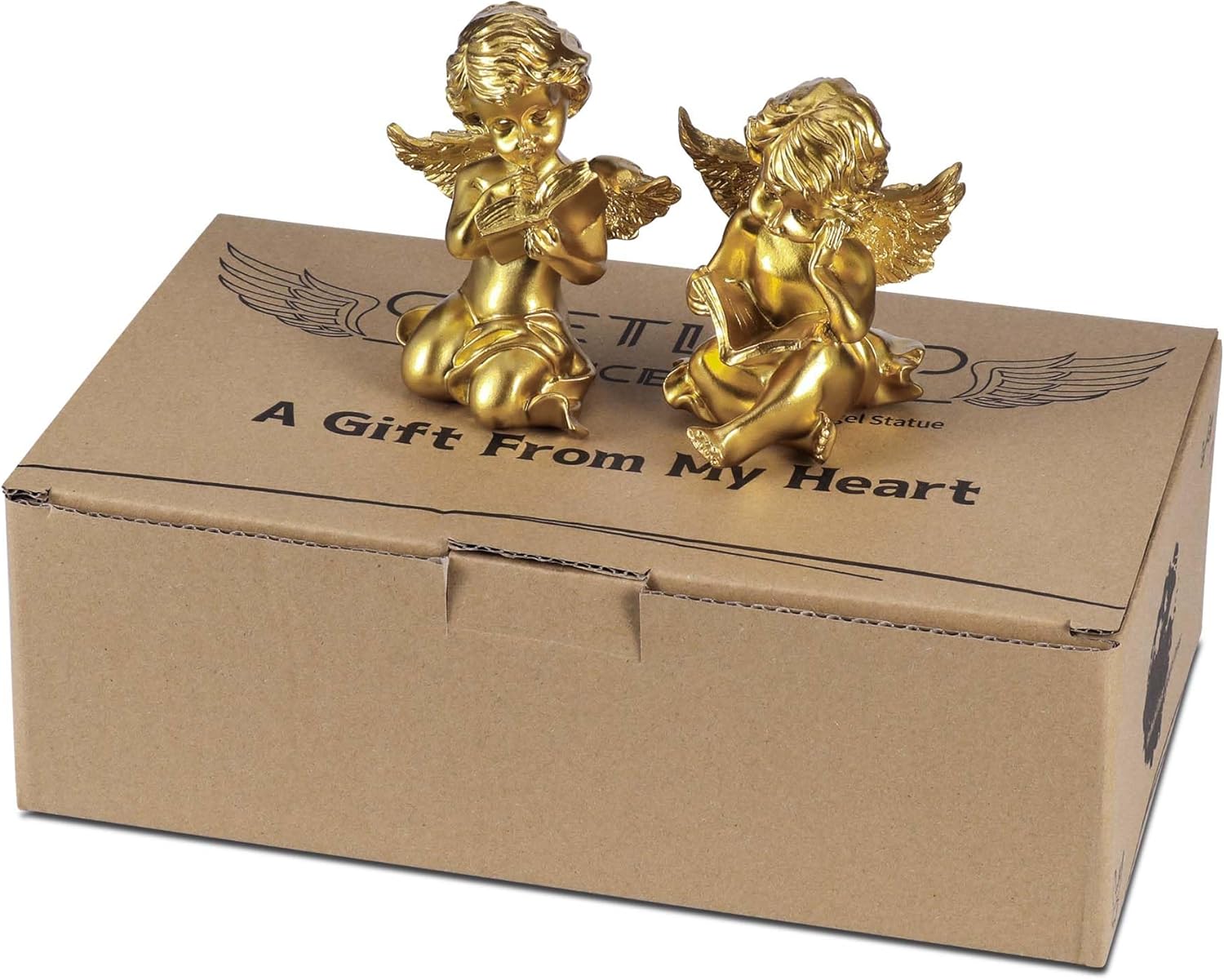 Goetland 2 Cherubs Baby Angel Statue Garden Decor