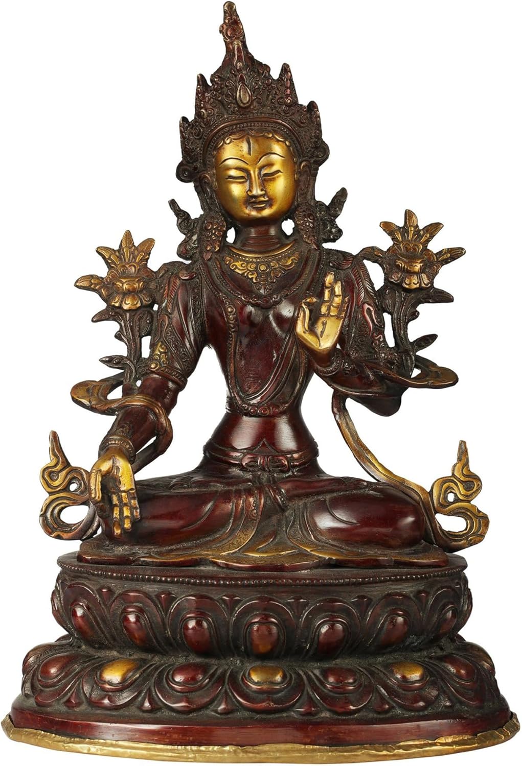 White Tara Devi Brass Statue - Home Decor Meditation